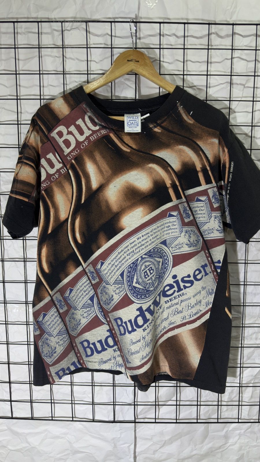 Vintage Rare vintage 1993 budweiser fullprint tee shirt Size US XL / EU 56 / 4 - 3 Thumbnail
