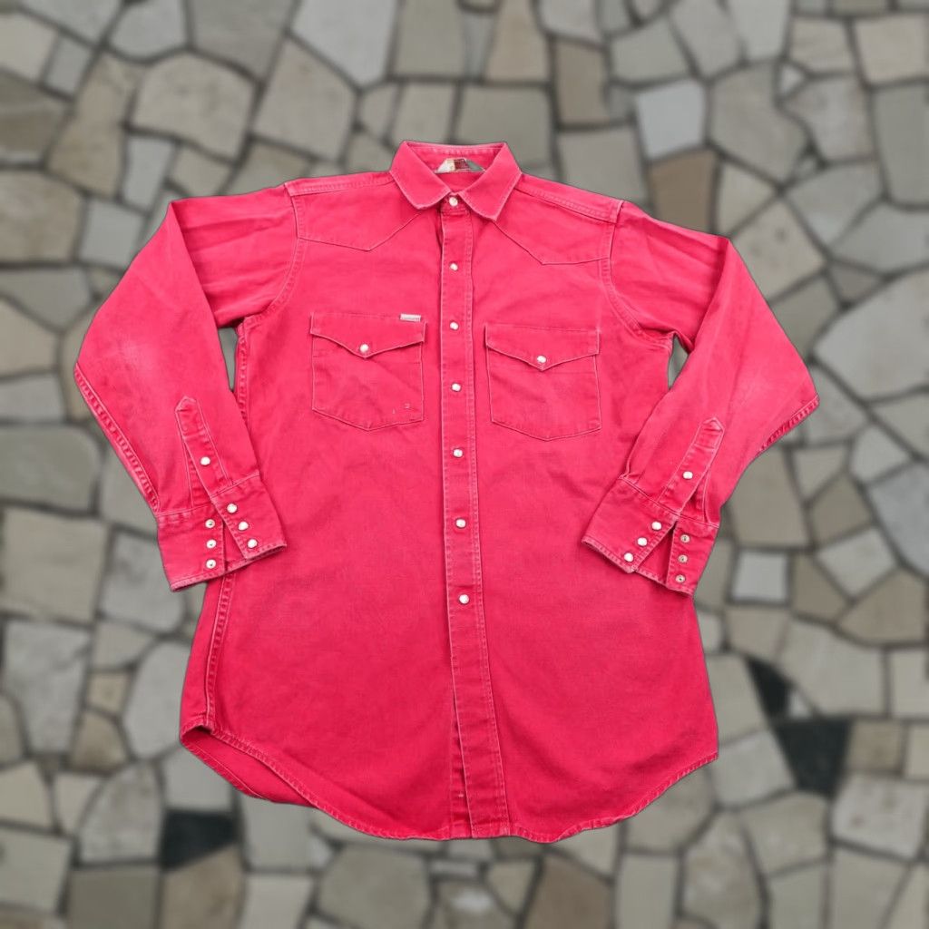 Carhartt VINTAGE Carhartt Shirt Mens M Red Western Pearl Snap Rugged Outdoors 80s Shirt Size US M / EU 48-50 / 2 - 1 Thumbnail