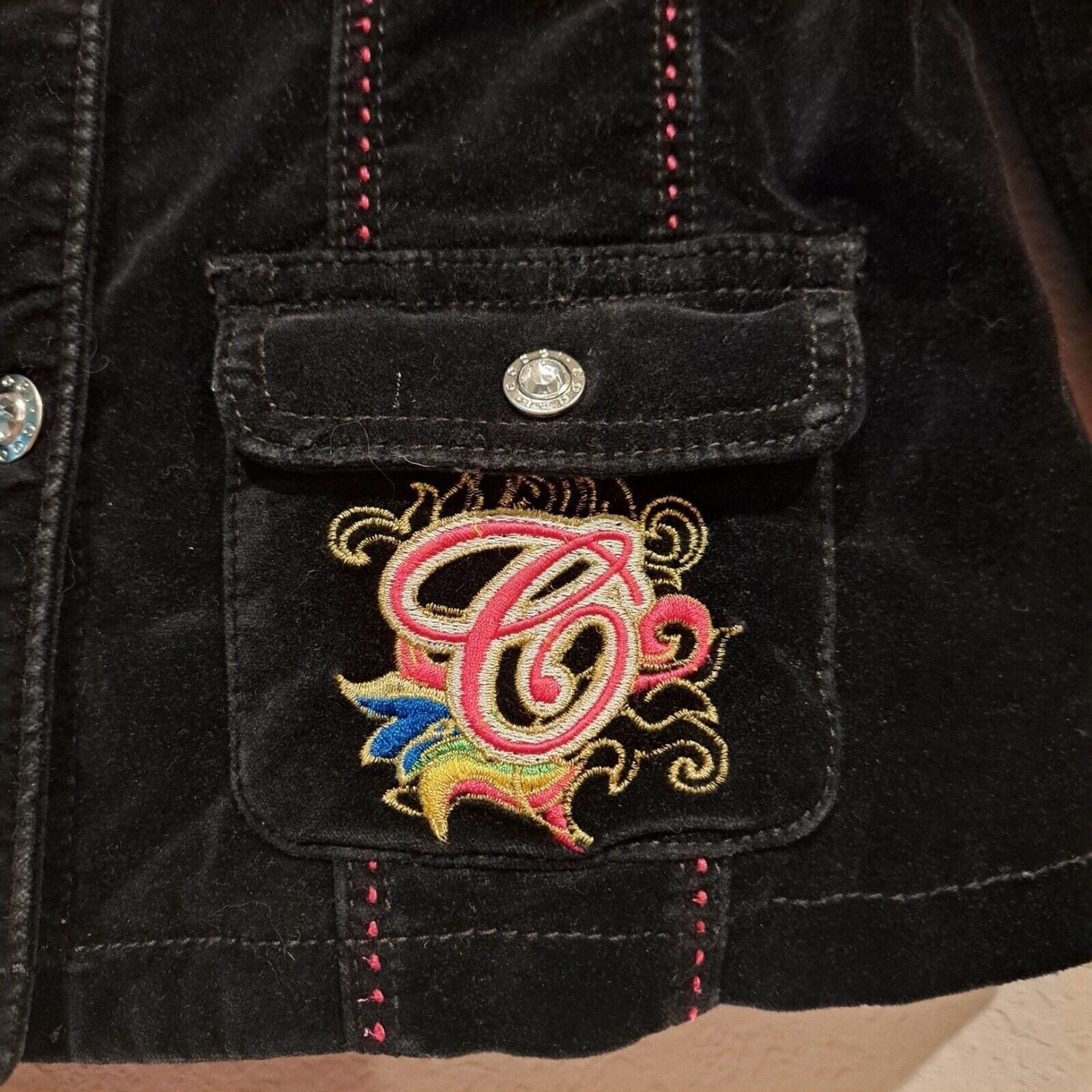 Coogi Coogi Vintage Black Velvet Jacket Blazer Logo Studs Gold XL Size XL / US 12-14 / IT 48-50 - 5 Thumbnail