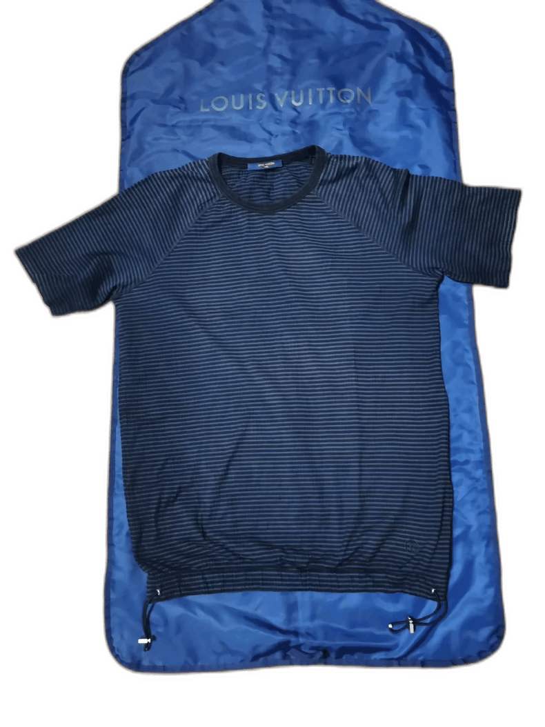 Louis Vuitton Louis Vuitton Striped Navy Blue T-Shirt Size US L / EU 52-54 / 3 - 1 Thumbnail