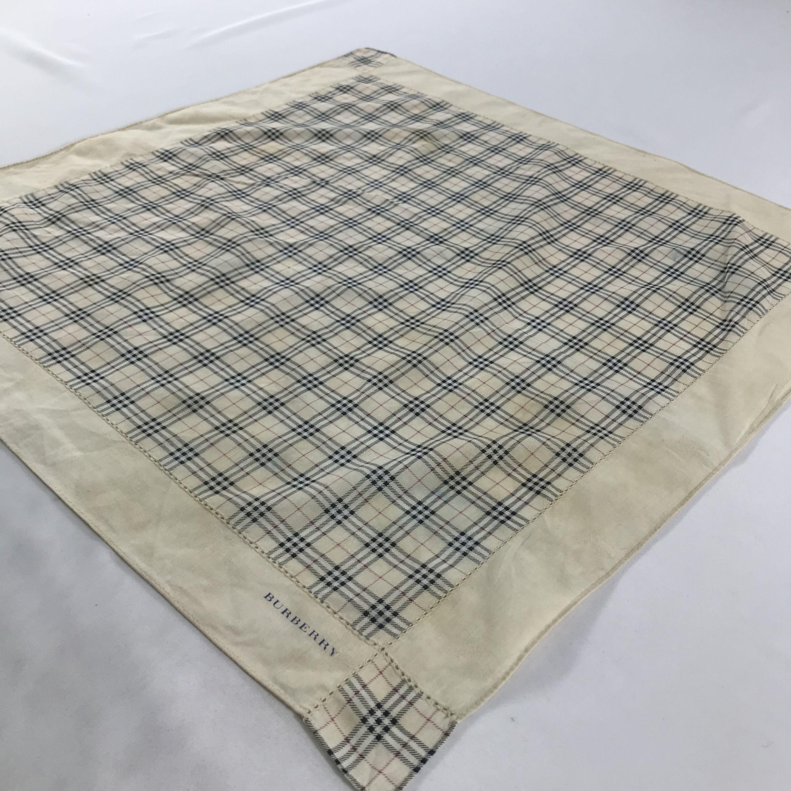 Burberry × Vintage Burberry Bandana / Handkerchief / Neckerchief -S1762 Size ONE SIZE - 2 Thumbnail