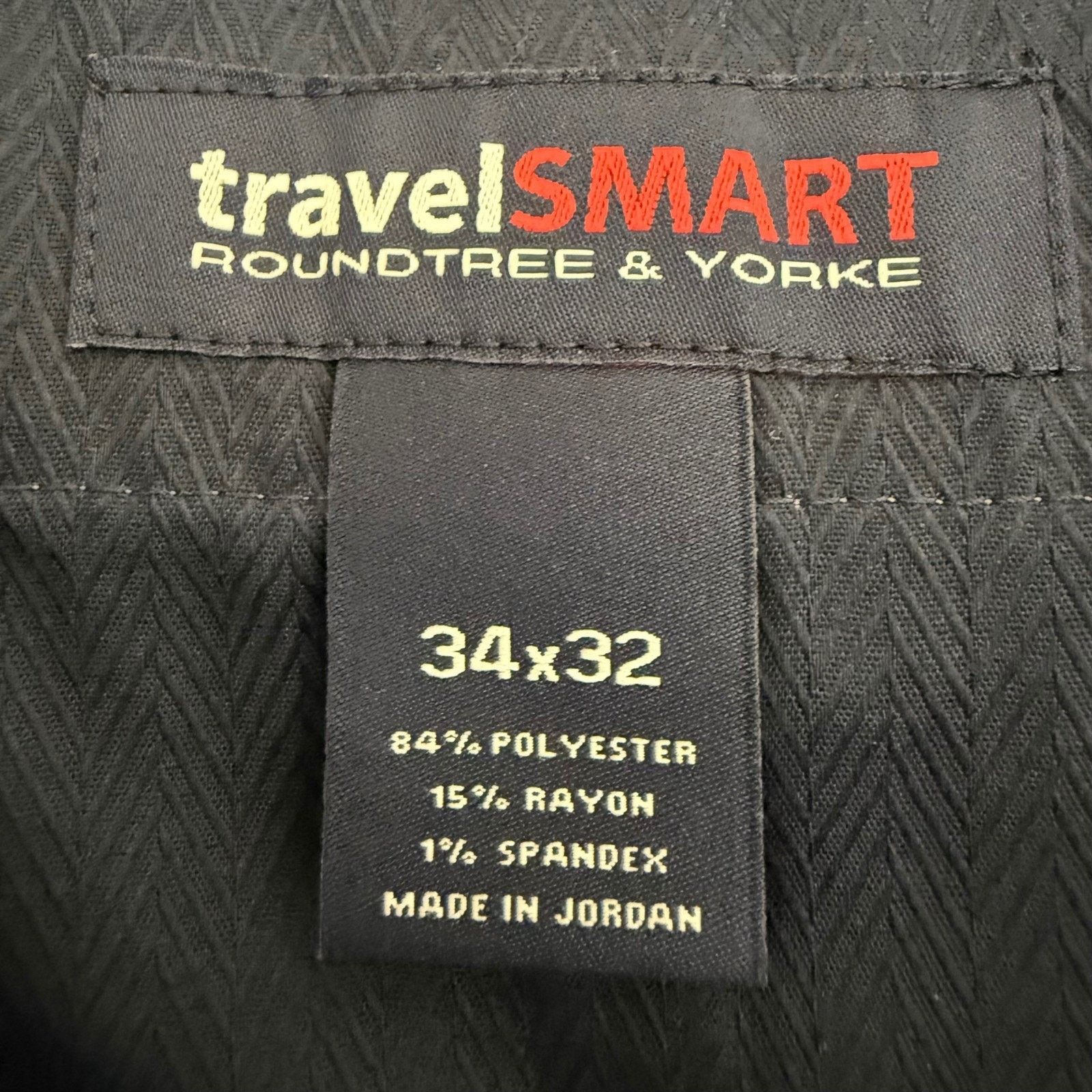 Roundtree & Yorke Roundtree & Yorke TravelSmart Mens 34x32 Gray Dress Pants Size US 34 / EU 50 - 3 Thumbnail