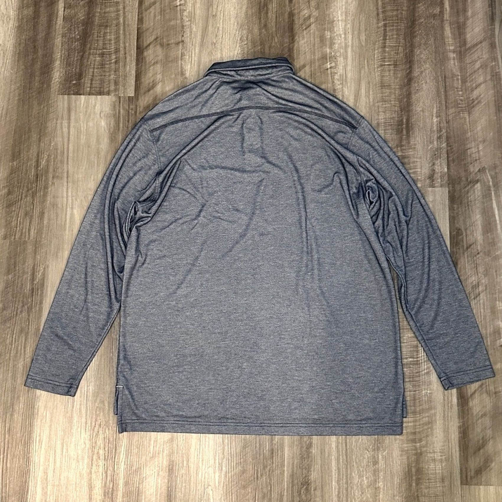 Vintage Southern Marsh Long Sleeve Polo - XL Men Rayon Blend Navy Blue Size US XL / EU 56 / 4 - 3 Thumbnail