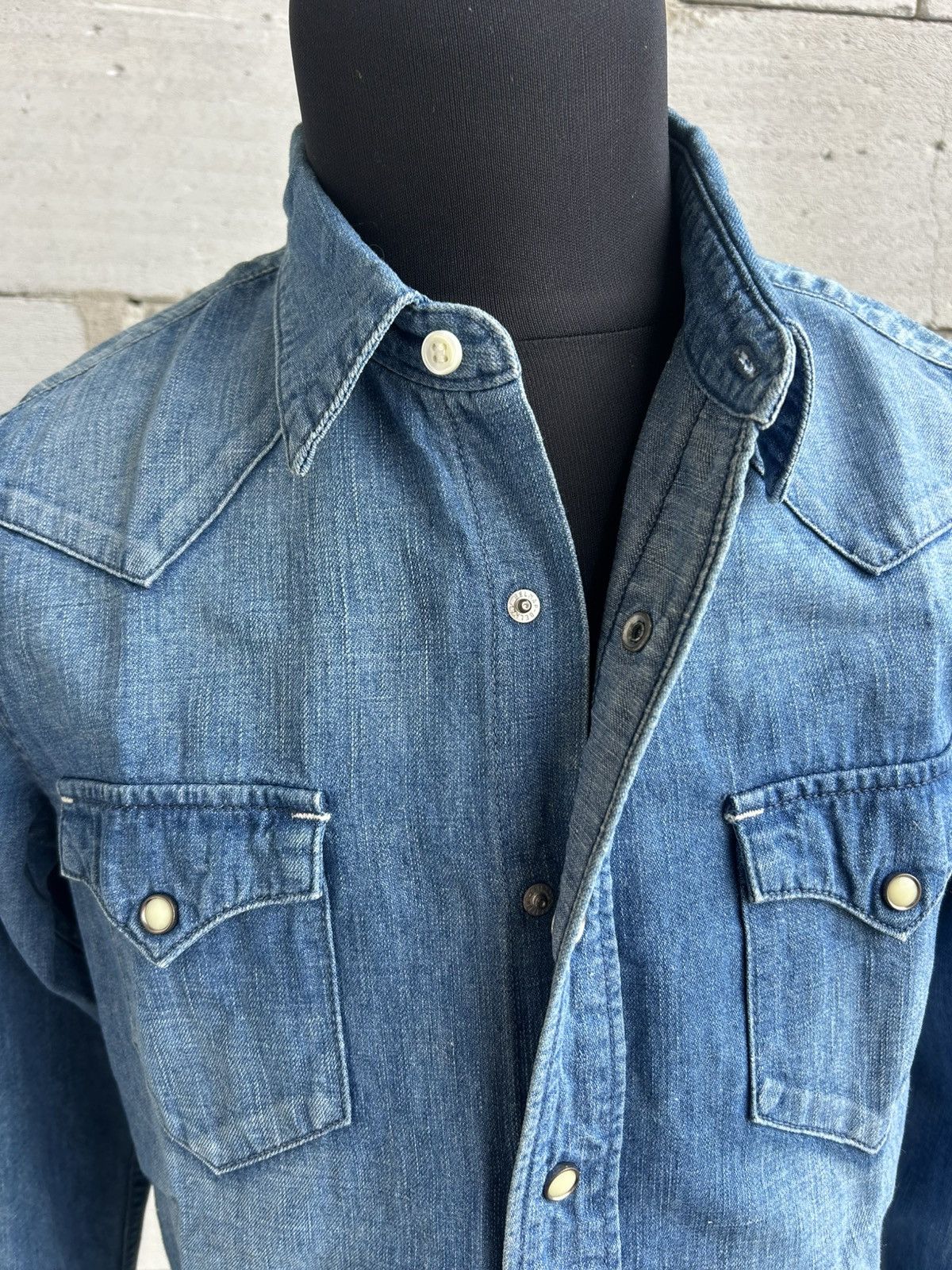 *A VONTADE Selvedge Denim Western Shirt Size US M / EU 48-50 / 2 - 6 Thumbnail