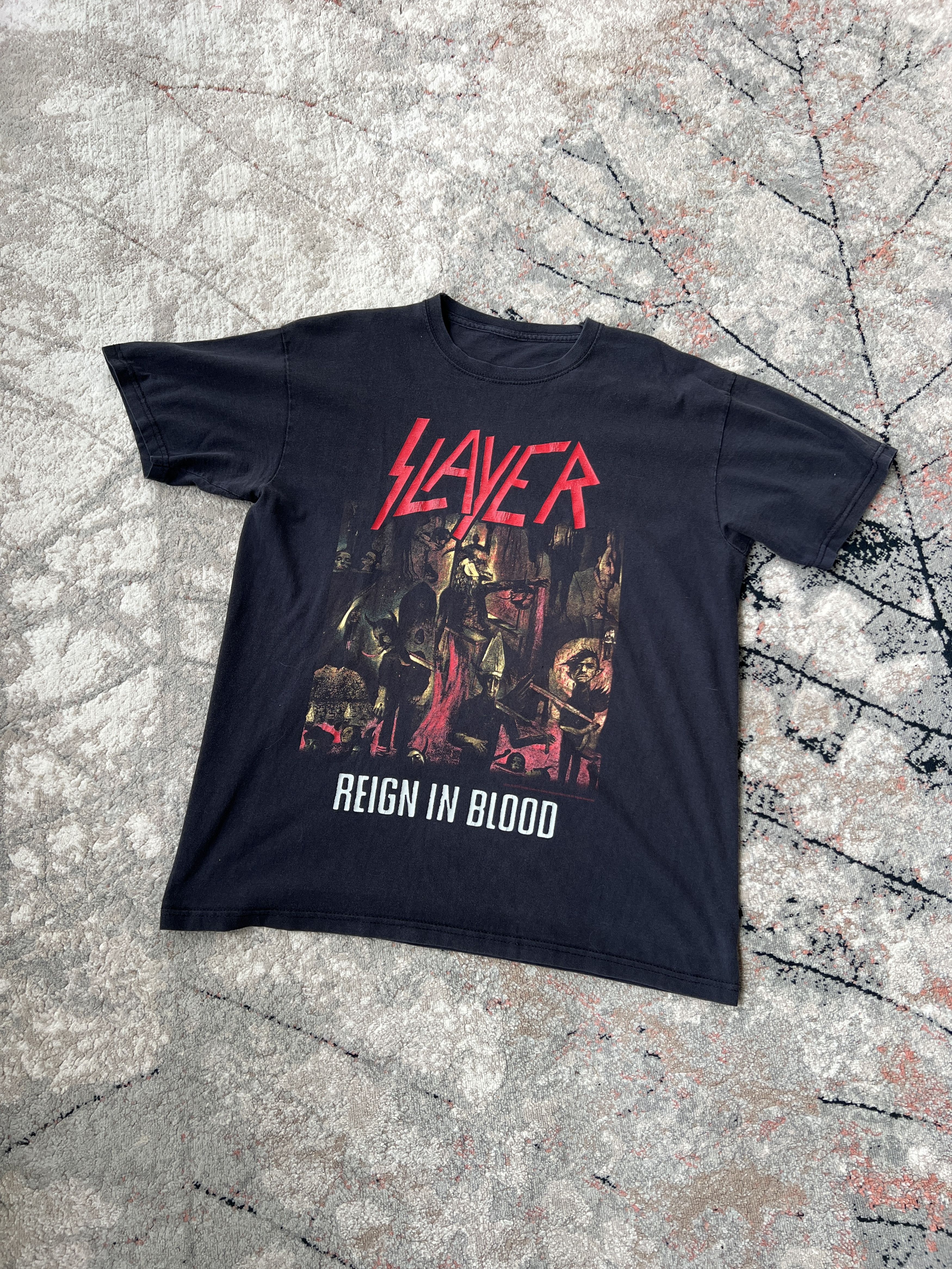 Band Tees Slayer Reign In Blood Vintage Tee Size US M / EU 48-50 / 2 - 1 Thumbnail