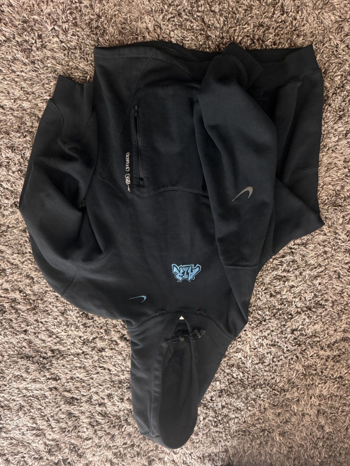 Nike × Off-White Off white 006 fleece hoodie Size US M / EU 48-50 / 2 - 2 Thumbnail