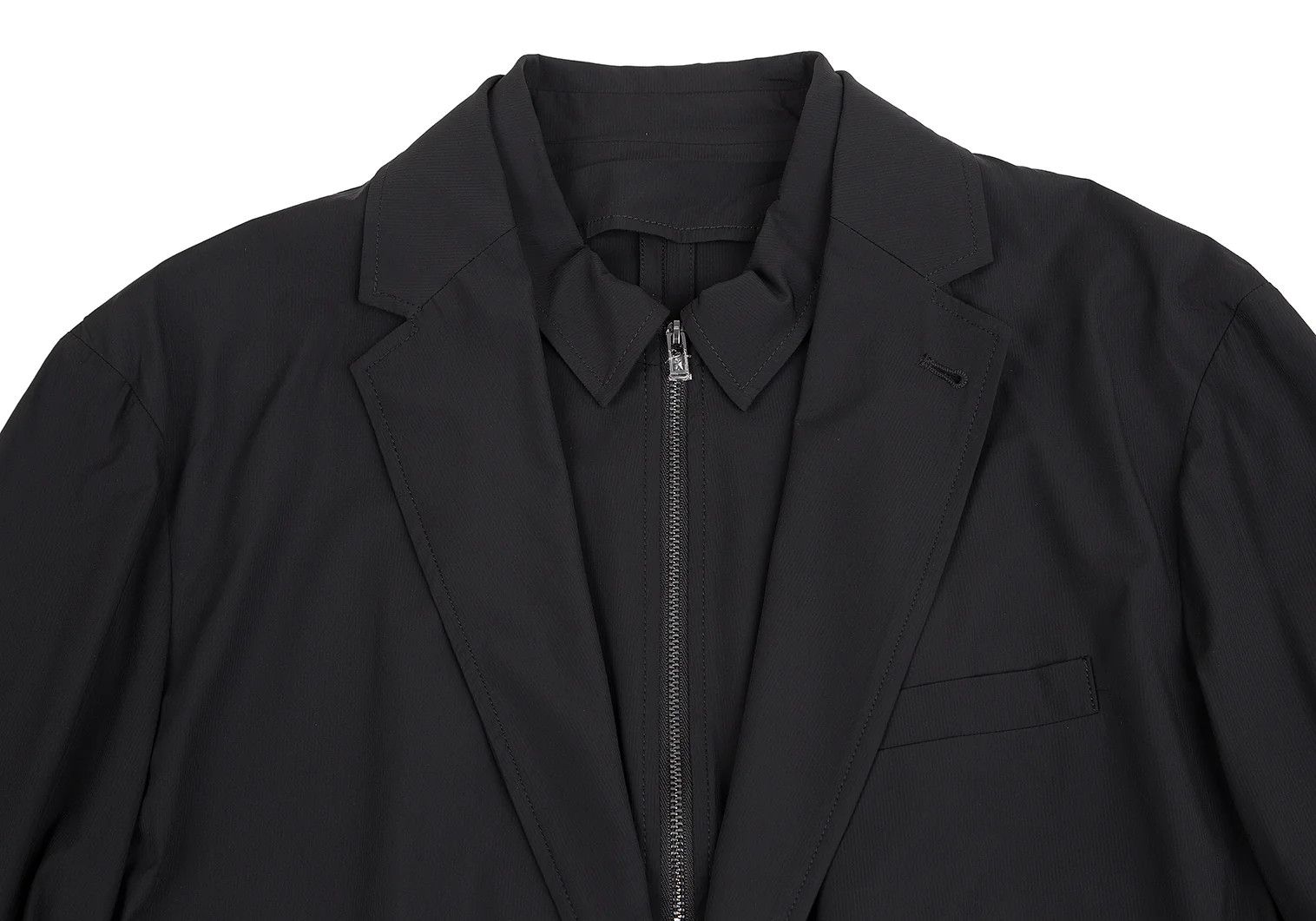 Emporio Armani Stretch Zip Jacket in Black Size 54 Size US L / EU 52-54 / 3 - 2 Thumbnail