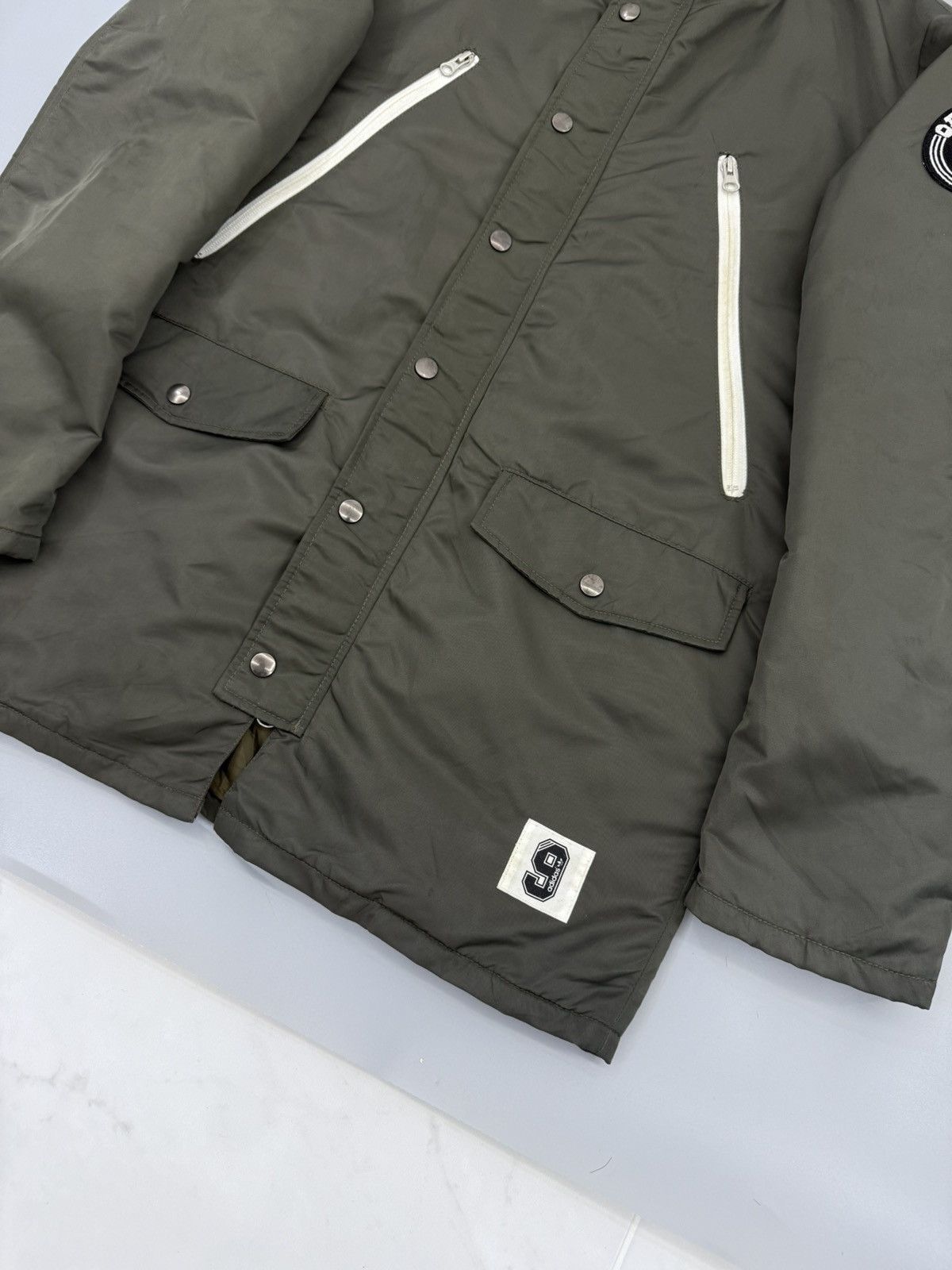 Adidas 2011 Adidas Trefoil Parka Green Military Nylon Fur Jacket Size US L / EU 52-54 / 3 - 3 Thumbnail