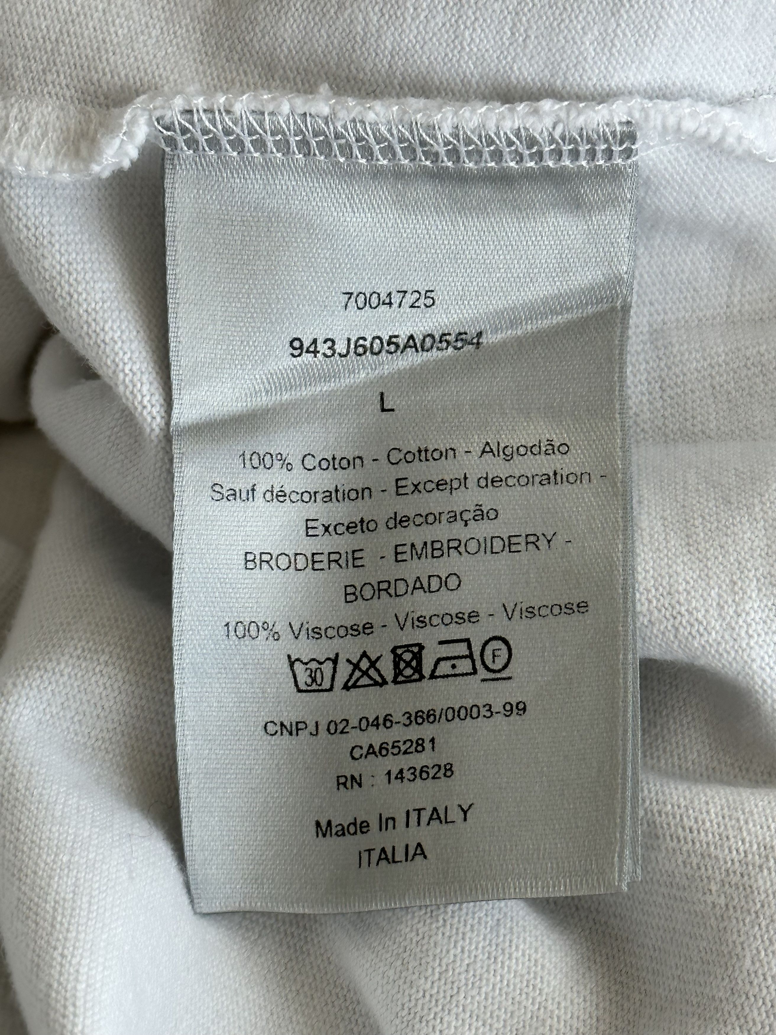 Dior Dior White CD Icon Embroidered T-Shirt Size US L / EU 52-54 / 3 - 4 Thumbnail