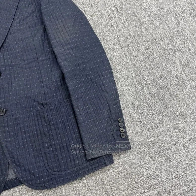 Hermes Hermes Embossed Stripe Wool Blazer. Size US L / EU 52-54 / 3 - 3 Thumbnail