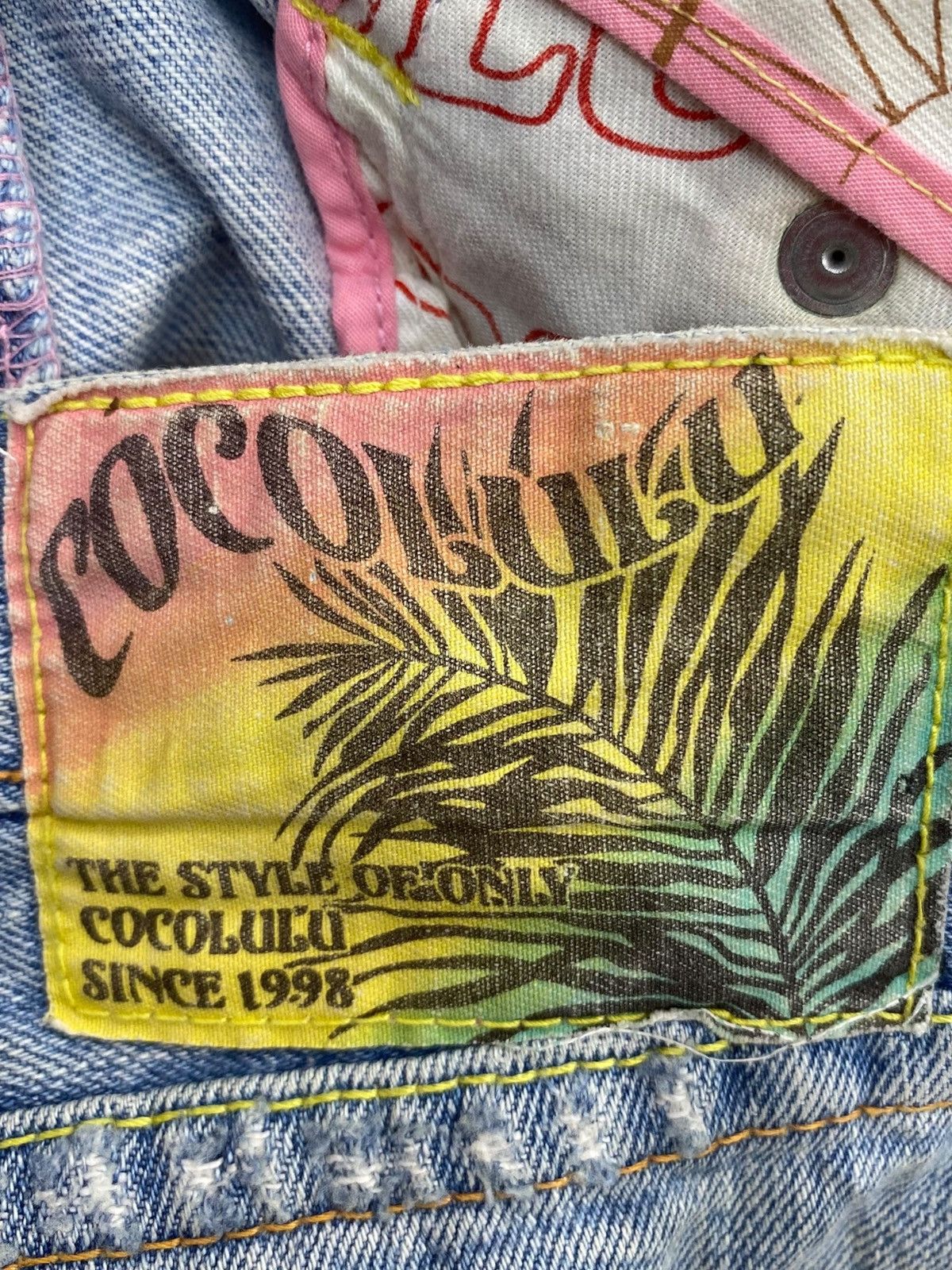 Japanese Brand Japanese Brand Acid Blue Wash Style Distressed Jeans Size US 32 / EU 48 - 13 Thumbnail