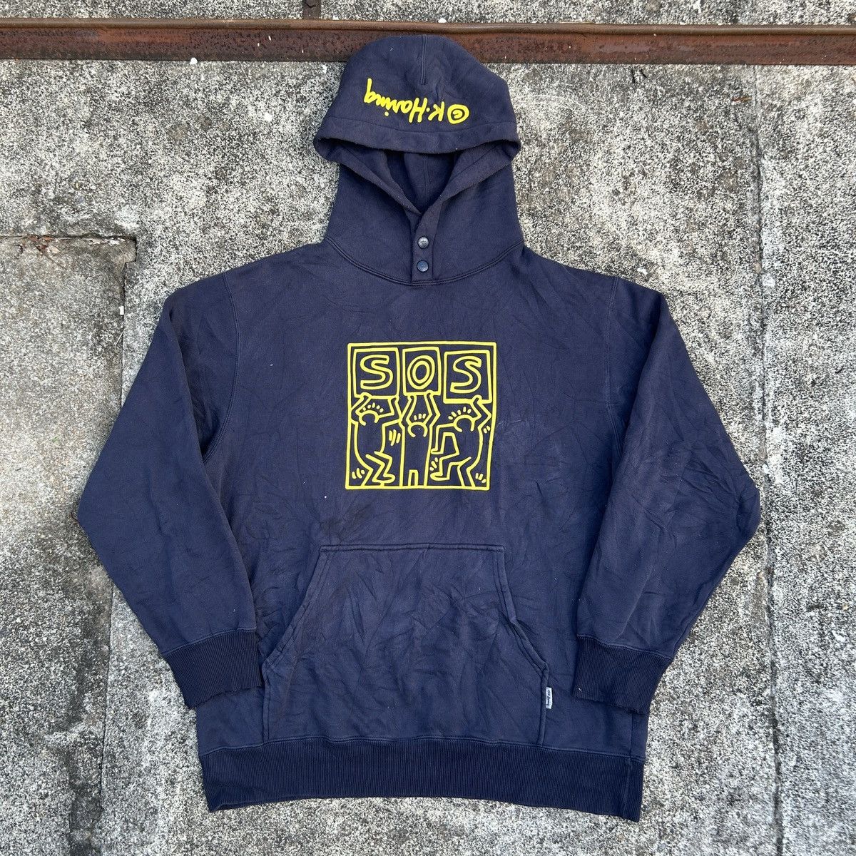 Japanese Brand × Keith Haring × Vintage Vintage Keith Haring Sweater Hoodie Size US M / EU 48-50 / 2 - 2 Thumbnail