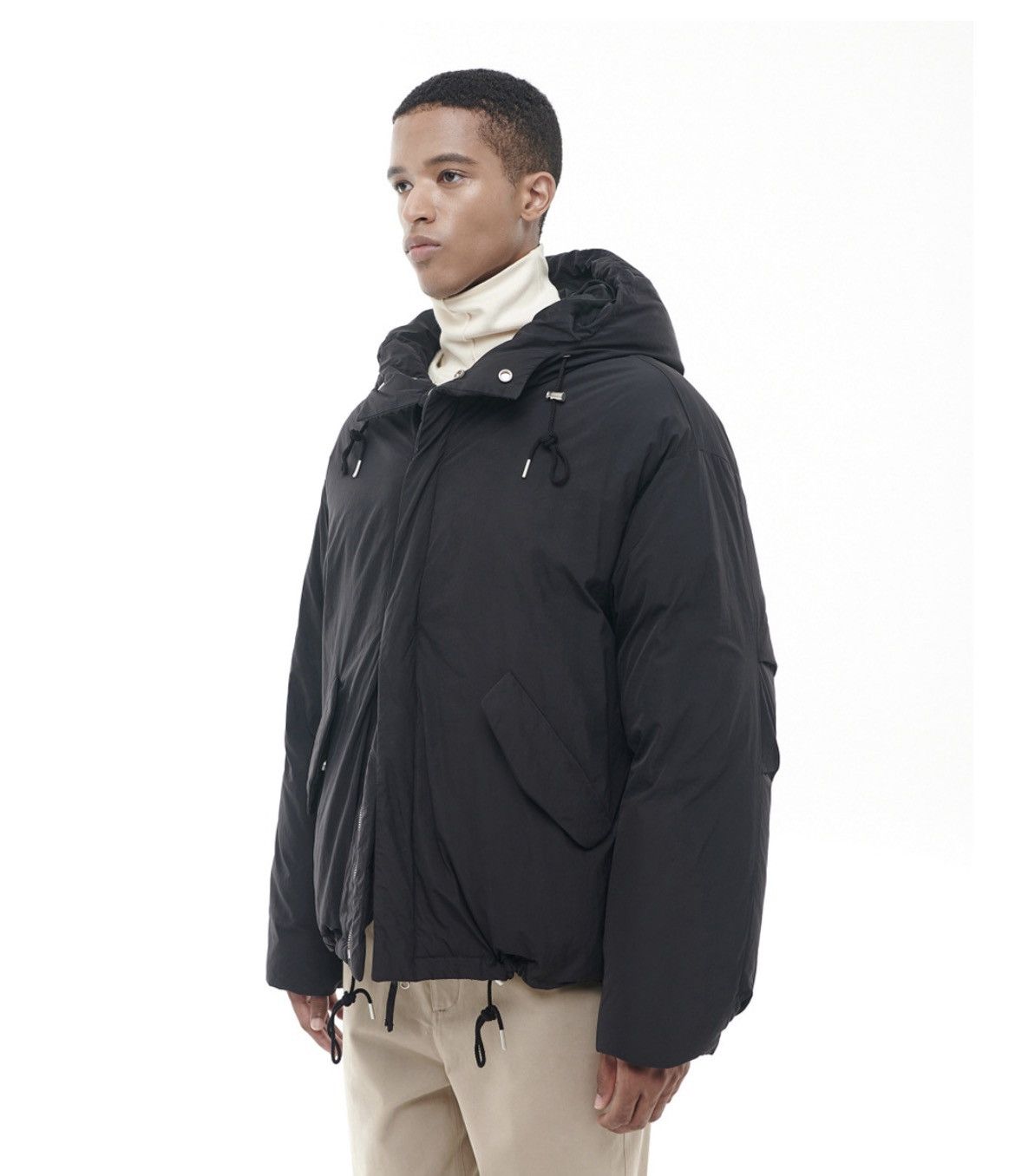 POST ARCHIVE FACTION (PAF) BESLOW Oversized M65 Hood Short Down Parka Jacket Black Size US M / EU 48-50 / 2 - 17 Thumbnail