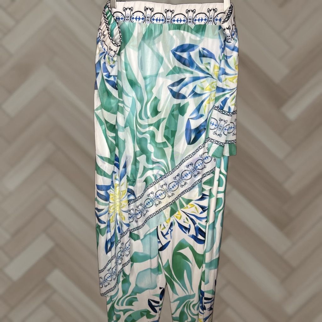 Vintage Ashley Stewart Skirt Plus Size 26 White Long Maxi Polka Dot Elastic Waistband Pull On Women Size 26" / US 2 / IT 38 - 1 Thumbnail