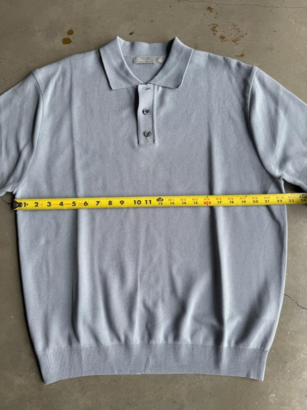 (multee)project Project M / Collared Knit Polo Shirt / Light Blue Size US M / EU 48-50 / 2 - 4 Thumbnail