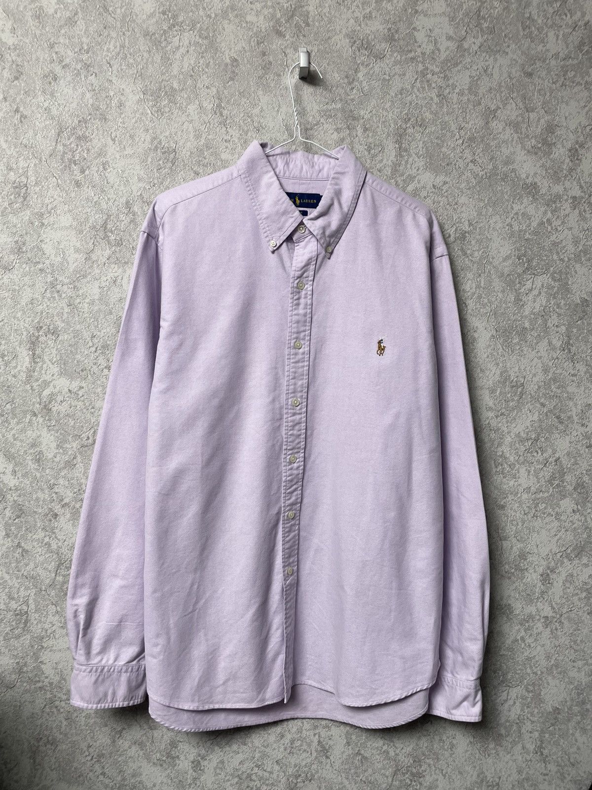 Ralph Lauren Vintage Ralph Lauren Purple Long Sleeve Heavy Classic Shirt Size US XL / EU 56 / 4 - 1 Thumbnail