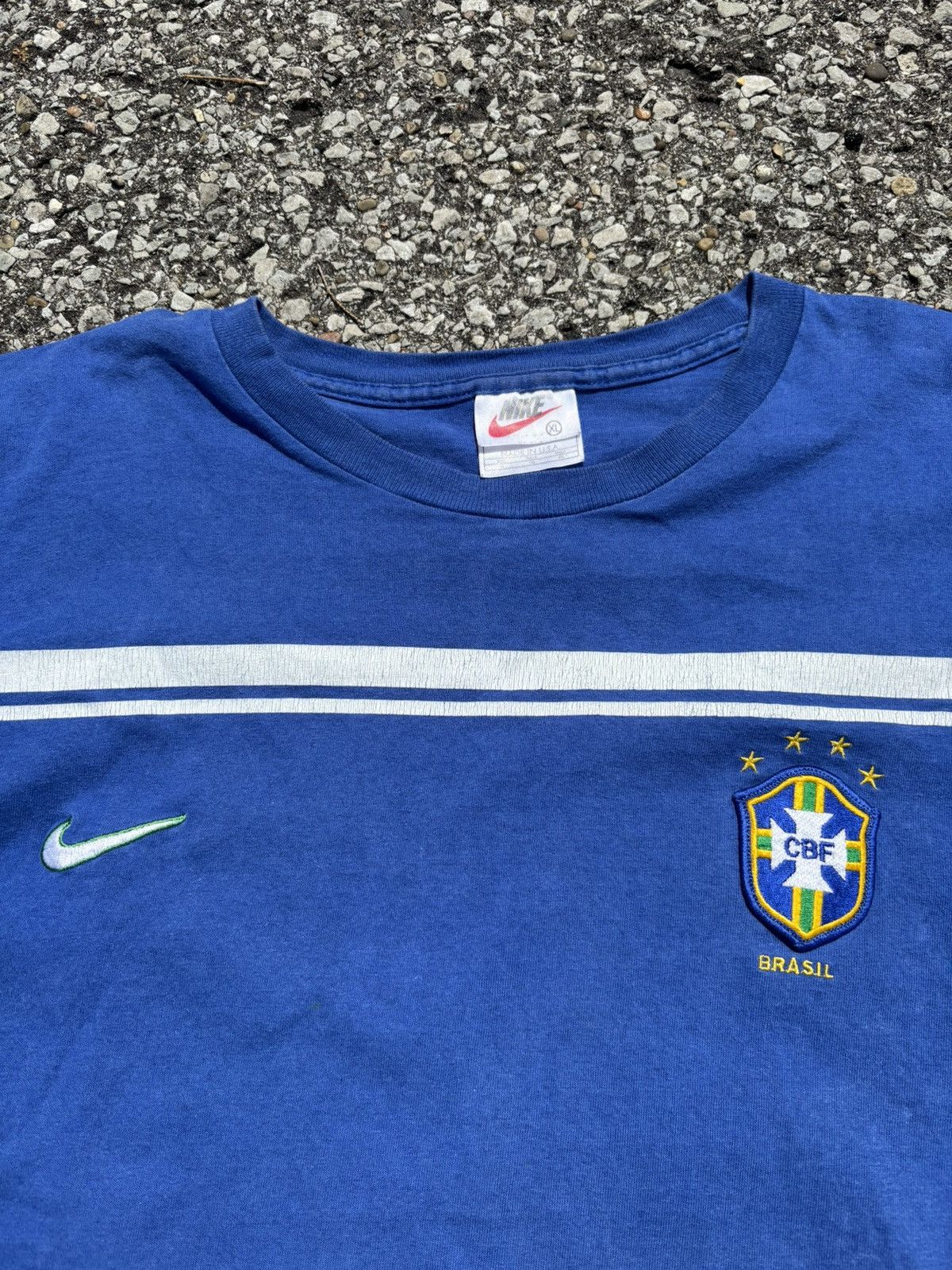 Nike Vintage Brazil Football/Soccer Tee Size US XL / EU 56 / 4 - 3 Thumbnail