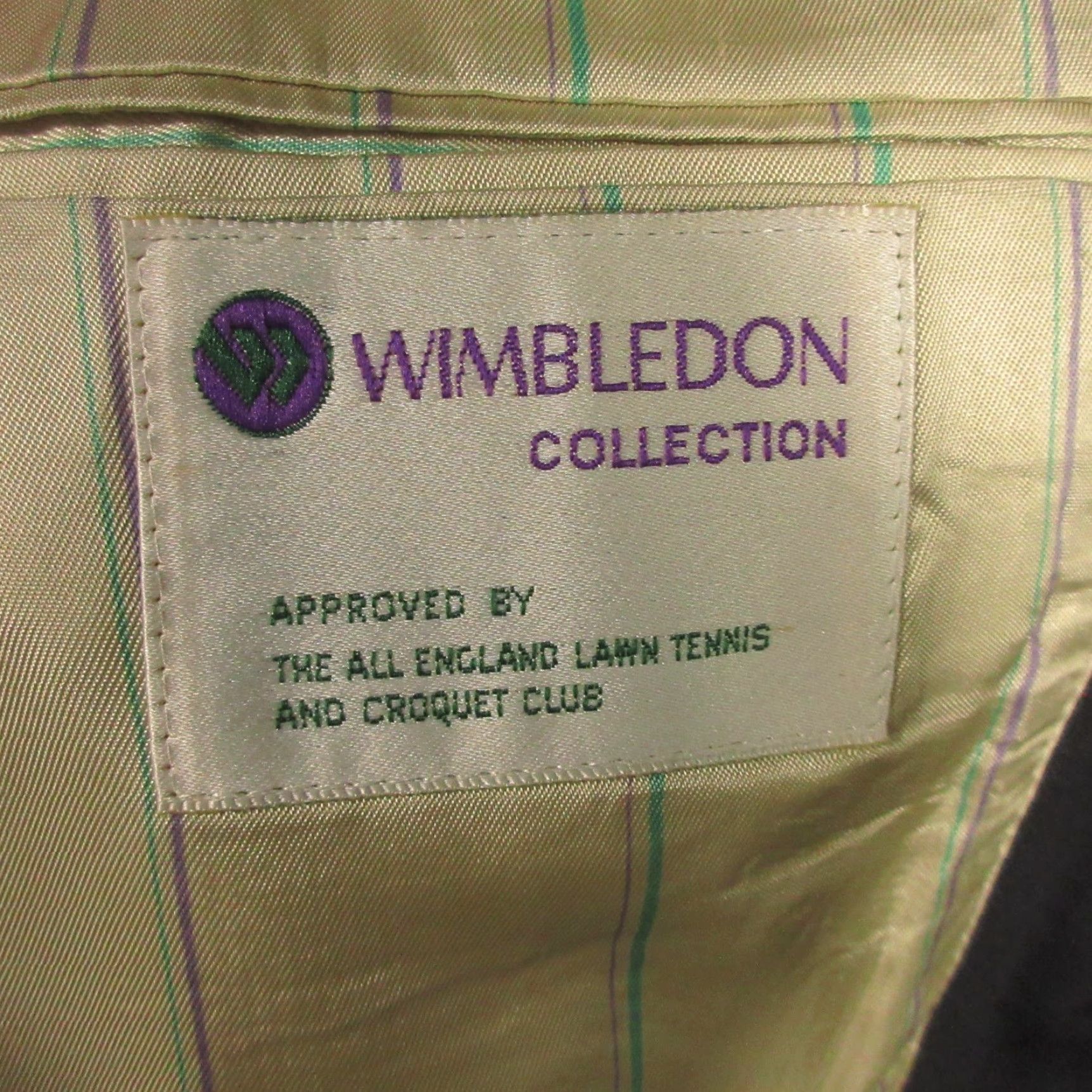 Doublet VINTAGE Racquet Club Blazer 40R Blue Wool Tweed Double-Breasted Brass Button Wimbledon Blazer Men Regular Chest 40 Notch Lapel Solid Wool Size 40R - 4 Thumbnail