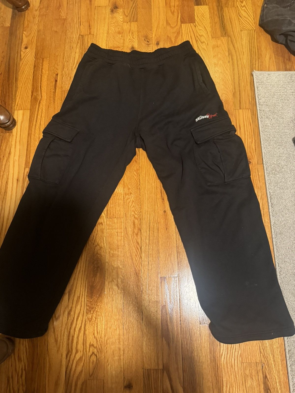 Stussy Stussy Cargo Sweatpants Fleece Black Sport | Grailed