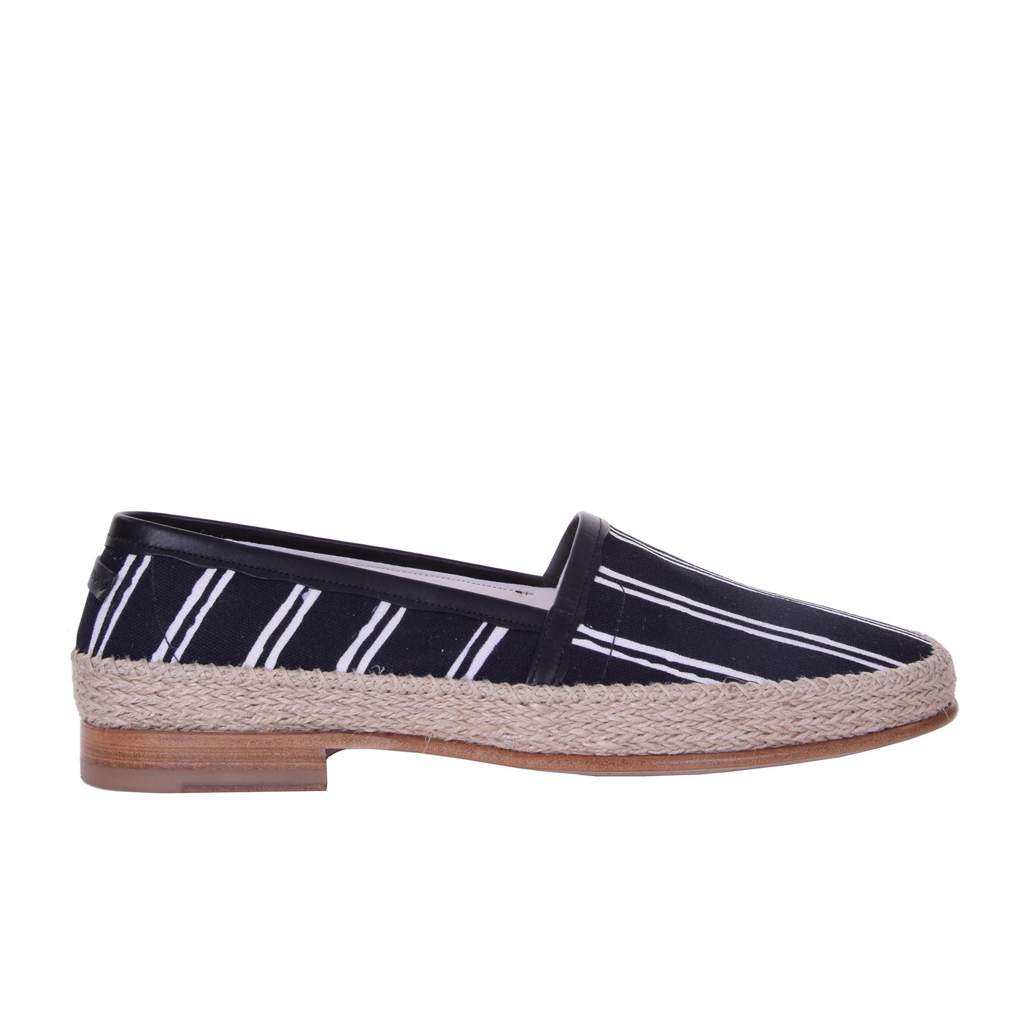 Dolce & Gabbana o1y0125 Logo Espadrilles in Black/White Size US 9.5 / EU 42-43 - 1 Thumbnail