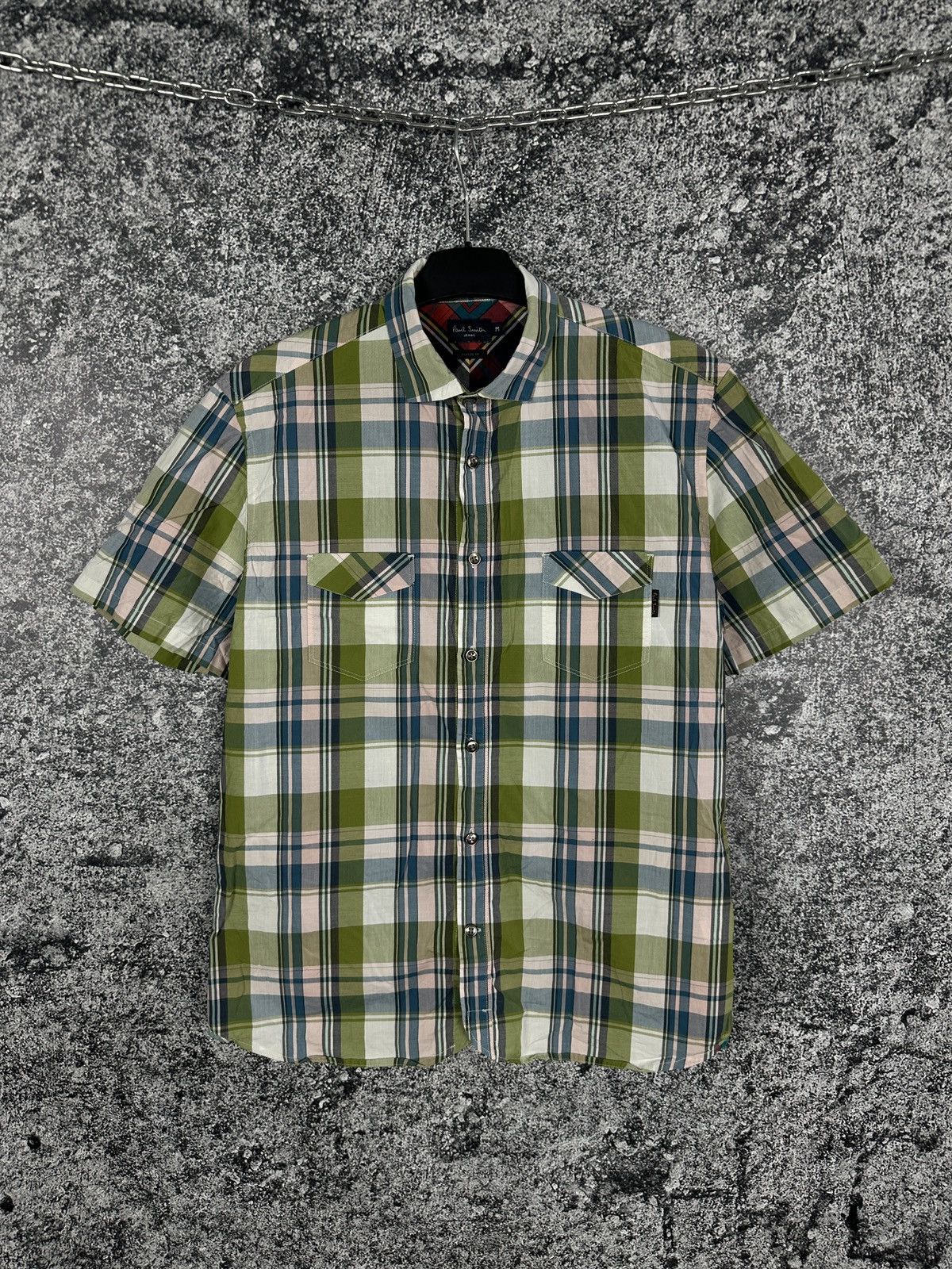 Paul Smith Men’s Paul Smith Jeans Short Sleeve Shirt Button Up Size M Size US M / EU 48-50 / 2 - 1 Thumbnail