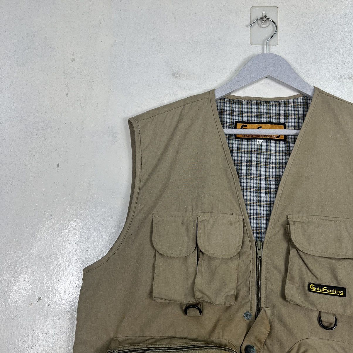 Japanese Brand 🔥 GOLD FELING MULTI POCKET FISHING VEST Size US L / EU 52-54 / 3 - 7 Thumbnail