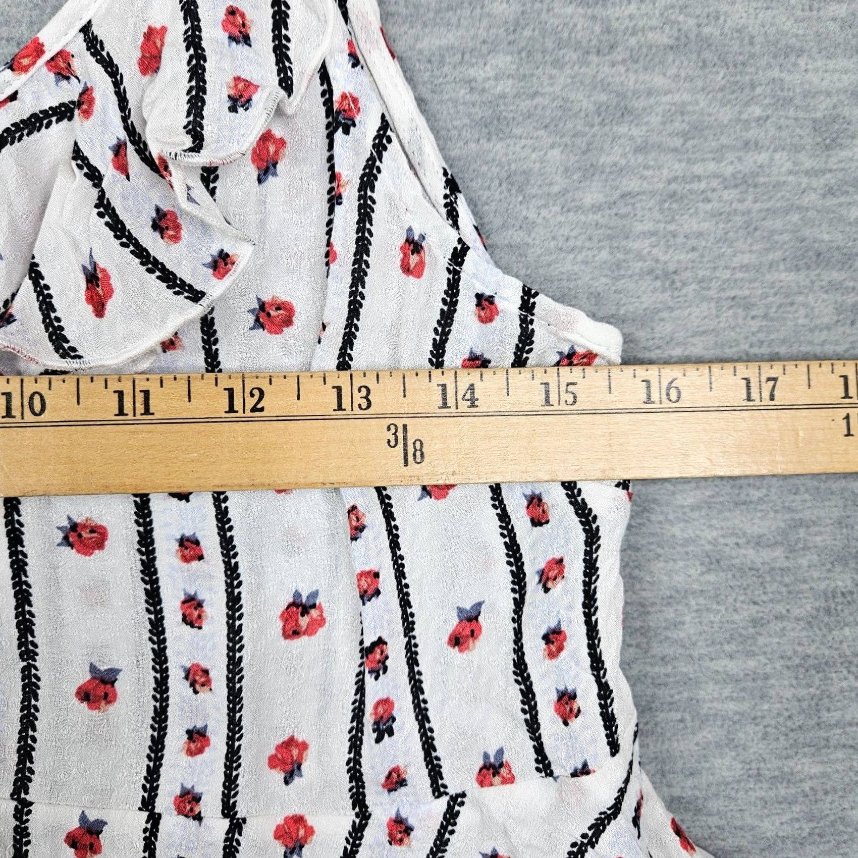 Free People Free People Ivory Floral Printed Crop Tank Top Sleeveless Round Neck XS? (size S) — but keep original: Size S Size S / US 4 / IT 40 - 5 Thumbnail