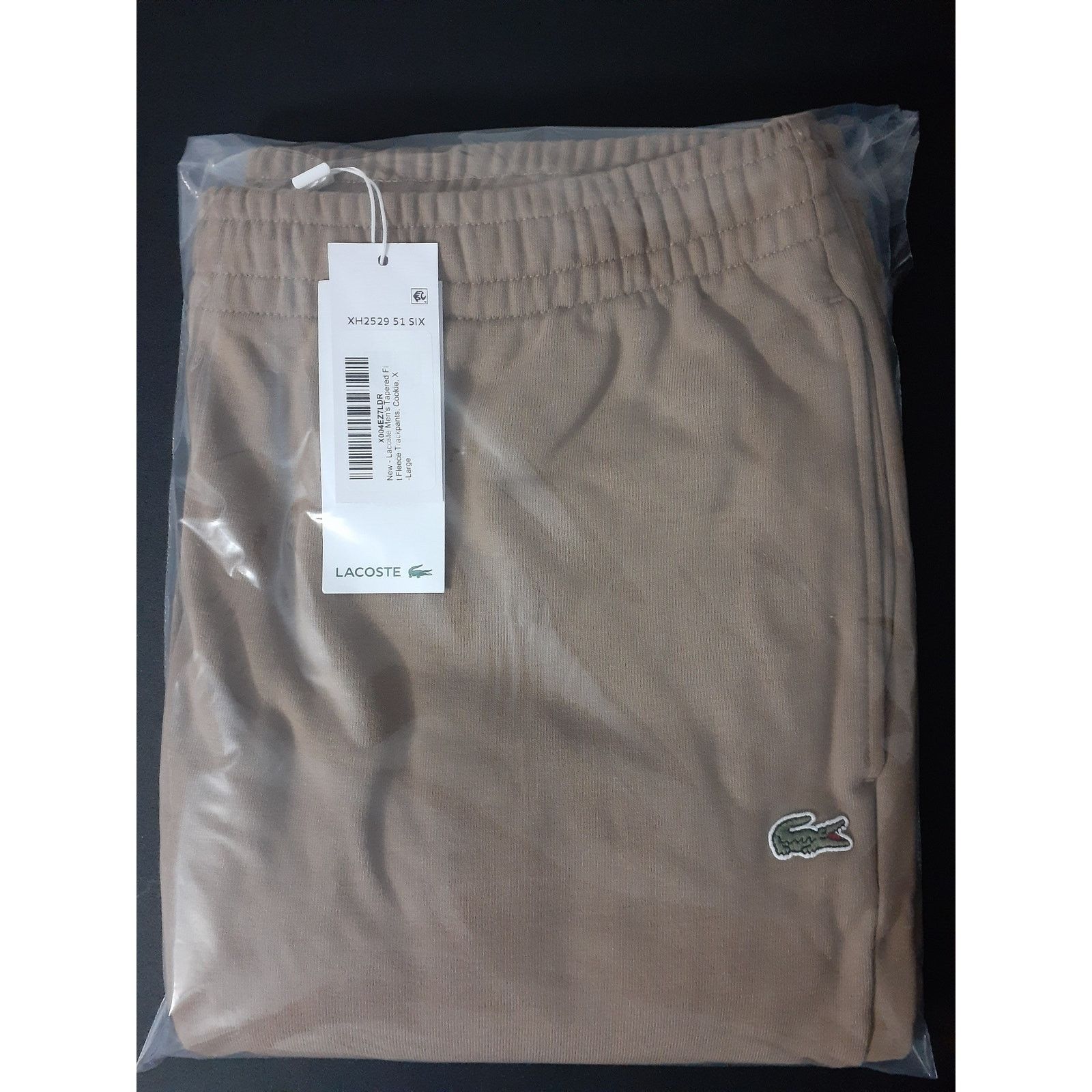 Lacoste Lacoste Men's Tapered Fit Fleece Trackpants Cookie XL Size US 34 / EU 50 - 2 Thumbnail