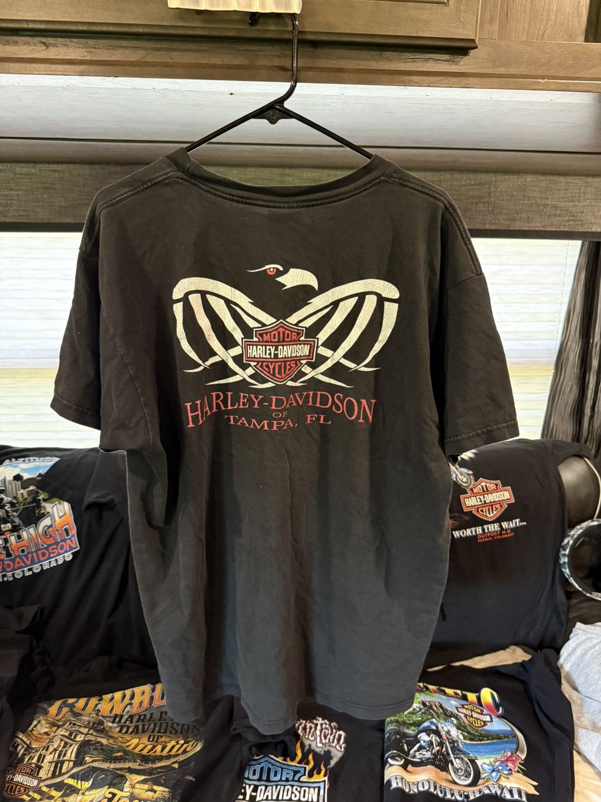 Harley Davidson 2003 FEEL THE THUNDER Harley Davidson T-Shirt Size XL Black Size US XL / EU 56 / 4 - 6 Thumbnail