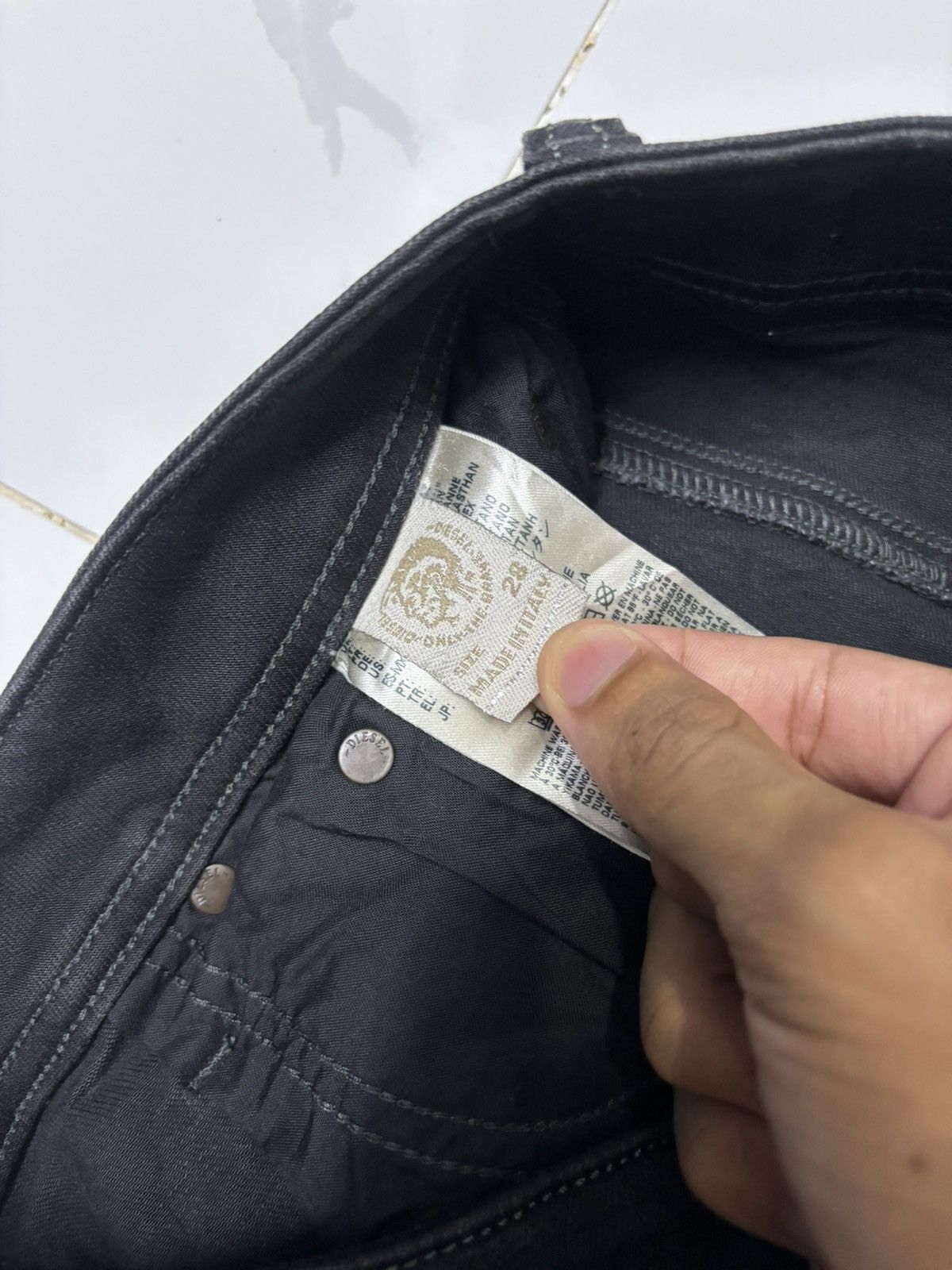 Diesel × Jean DIESEL BLACK DENIM JEANS Size 30" / US 8 / IT 44 - 8 Thumbnail