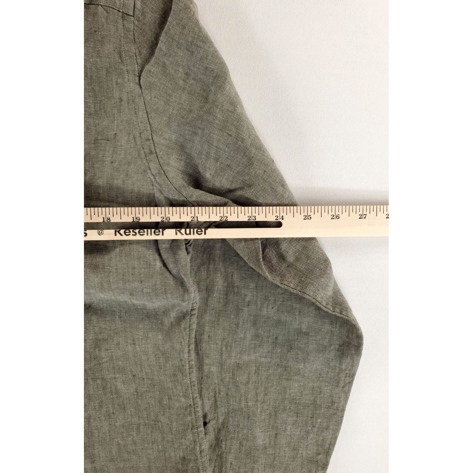 Proper Cloth Proper Cloth Button Up Shirt 100% Linen Long Sleeve Gray Mens M Slim Fit Shirt Size US M / EU 48-50 / 2 - 5 Thumbnail