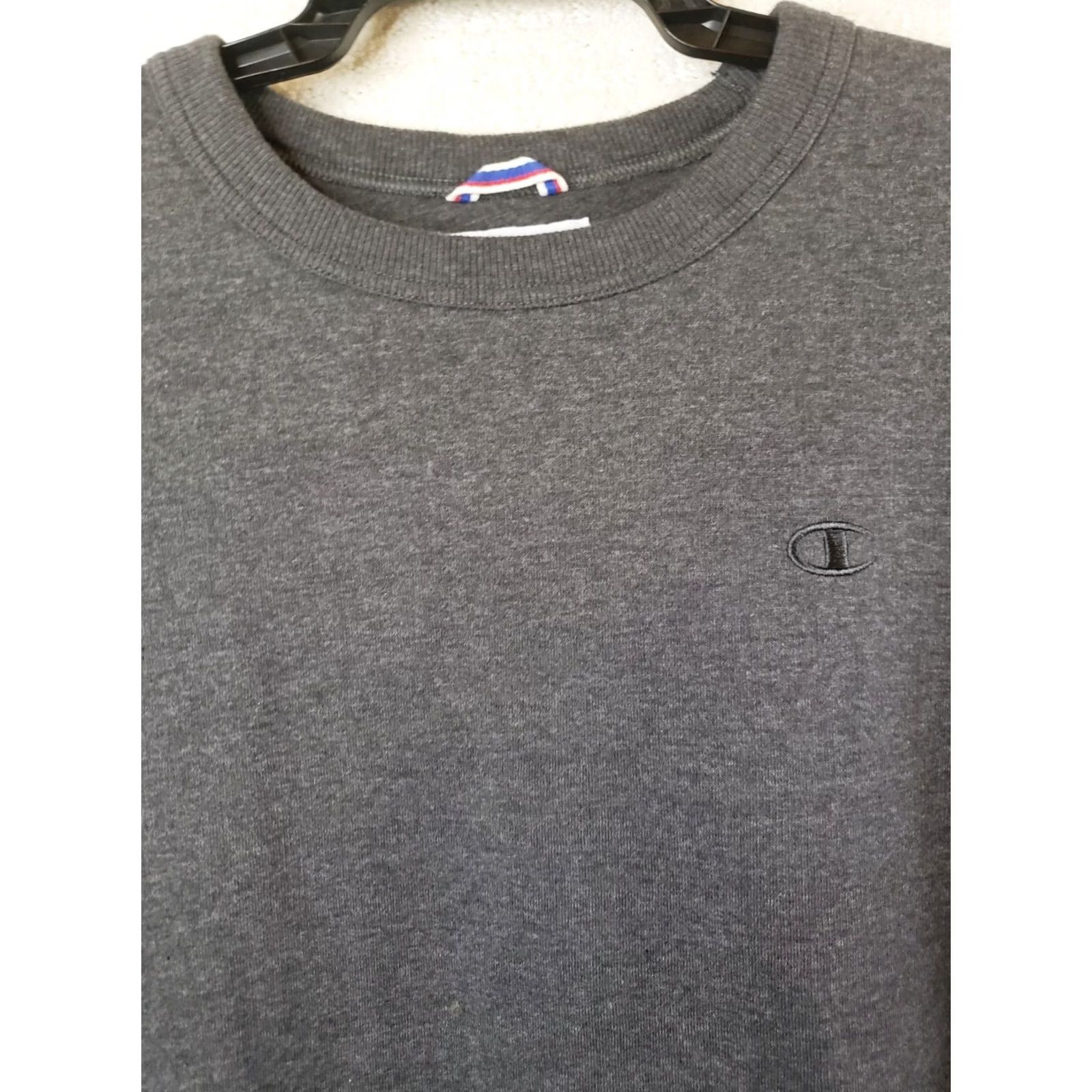 Champion Champion Powerblend Fleece Crew Neck Sweatshirt with C Logo Mens M Granite Heather Heavyweight Size US M / EU 48-50 / 2 - 3 Thumbnail