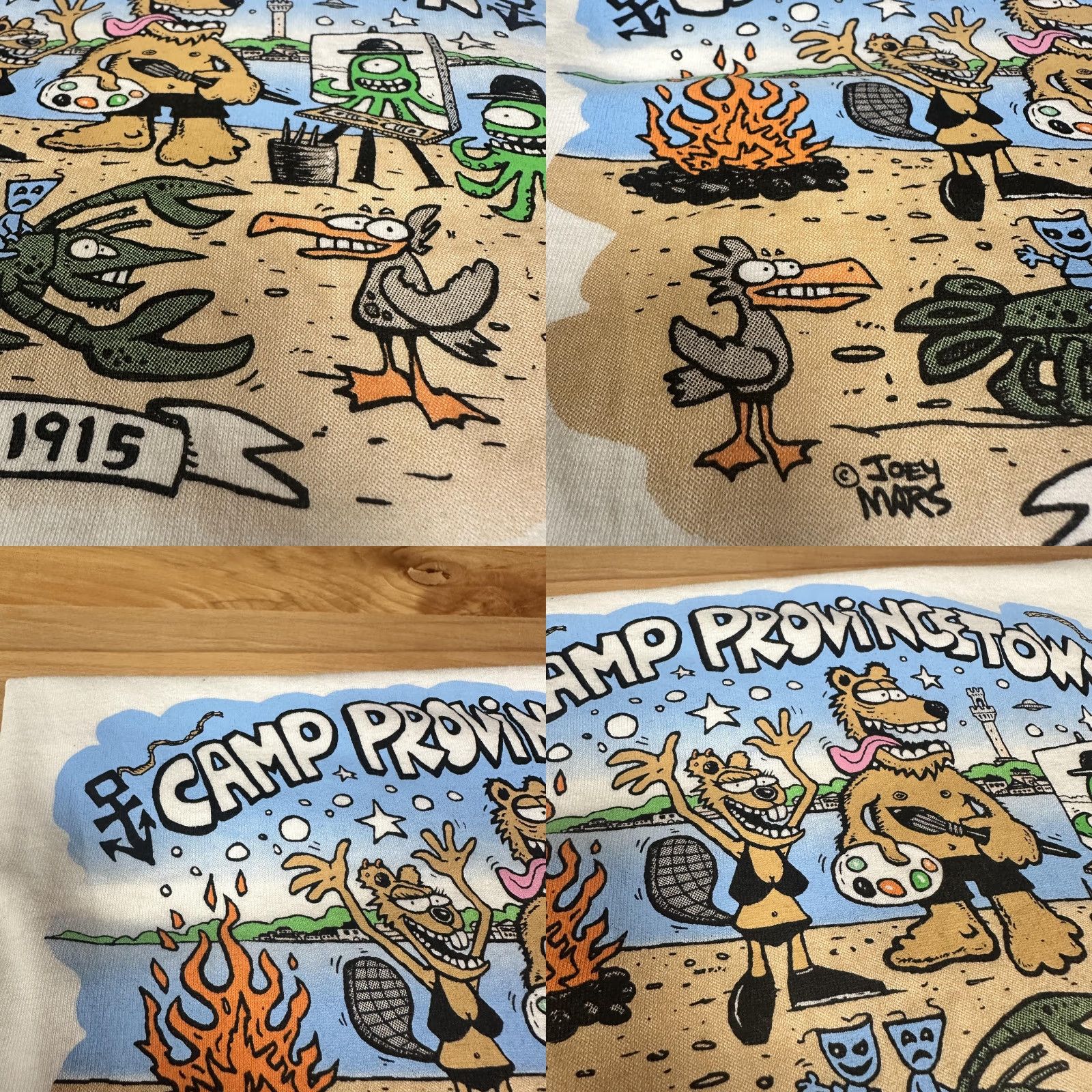 Gildan Camp Provincetown Shirt Mens 2XL White Joey Mars Cartoon Graphic Beach Tee Art Size US XXL / EU 58 / 5 - 9 Thumbnail