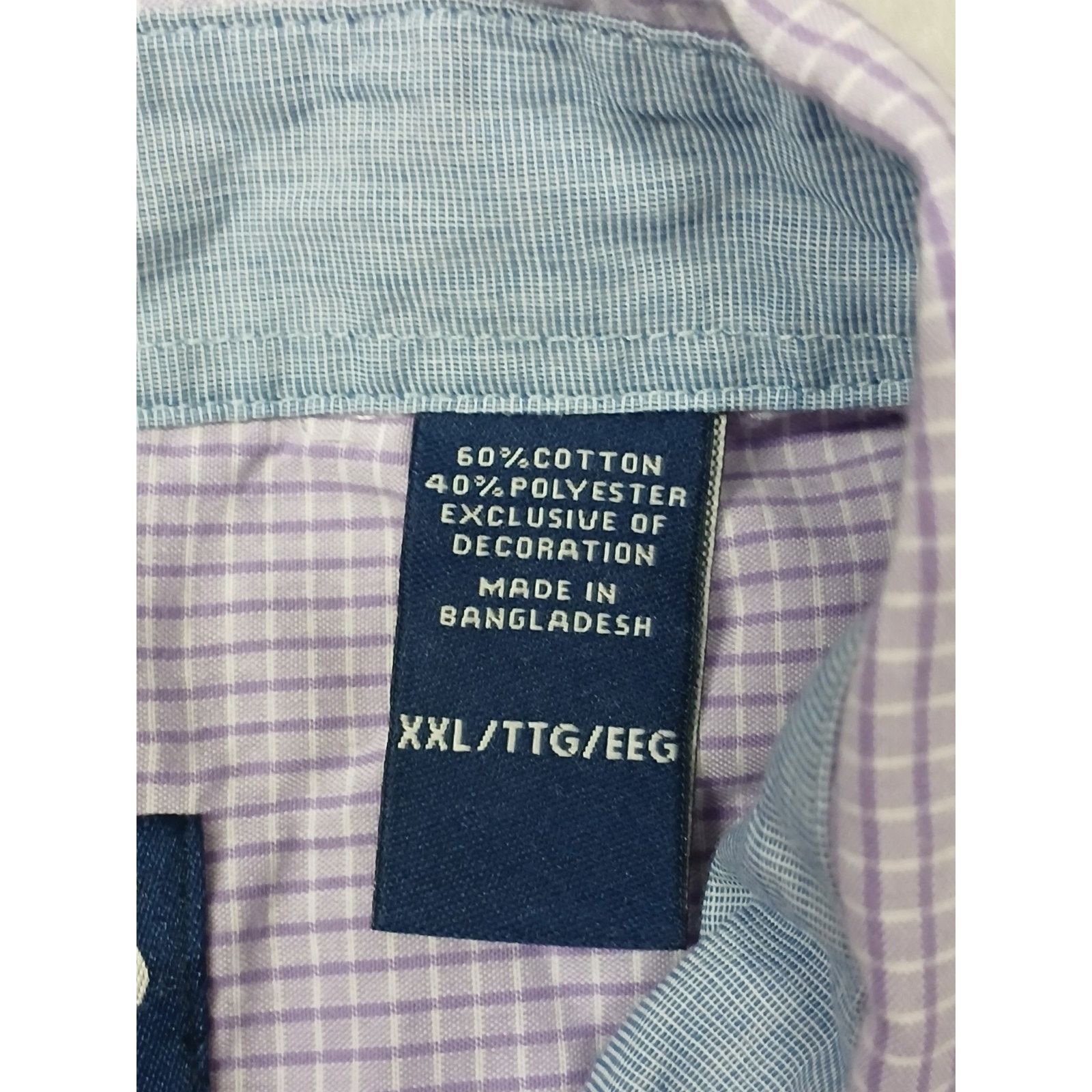 Chaps Chaps Purple (2XL) Single Pocket Button Dress Shirt Size US XXL / EU 58 / 5 - 6 Thumbnail