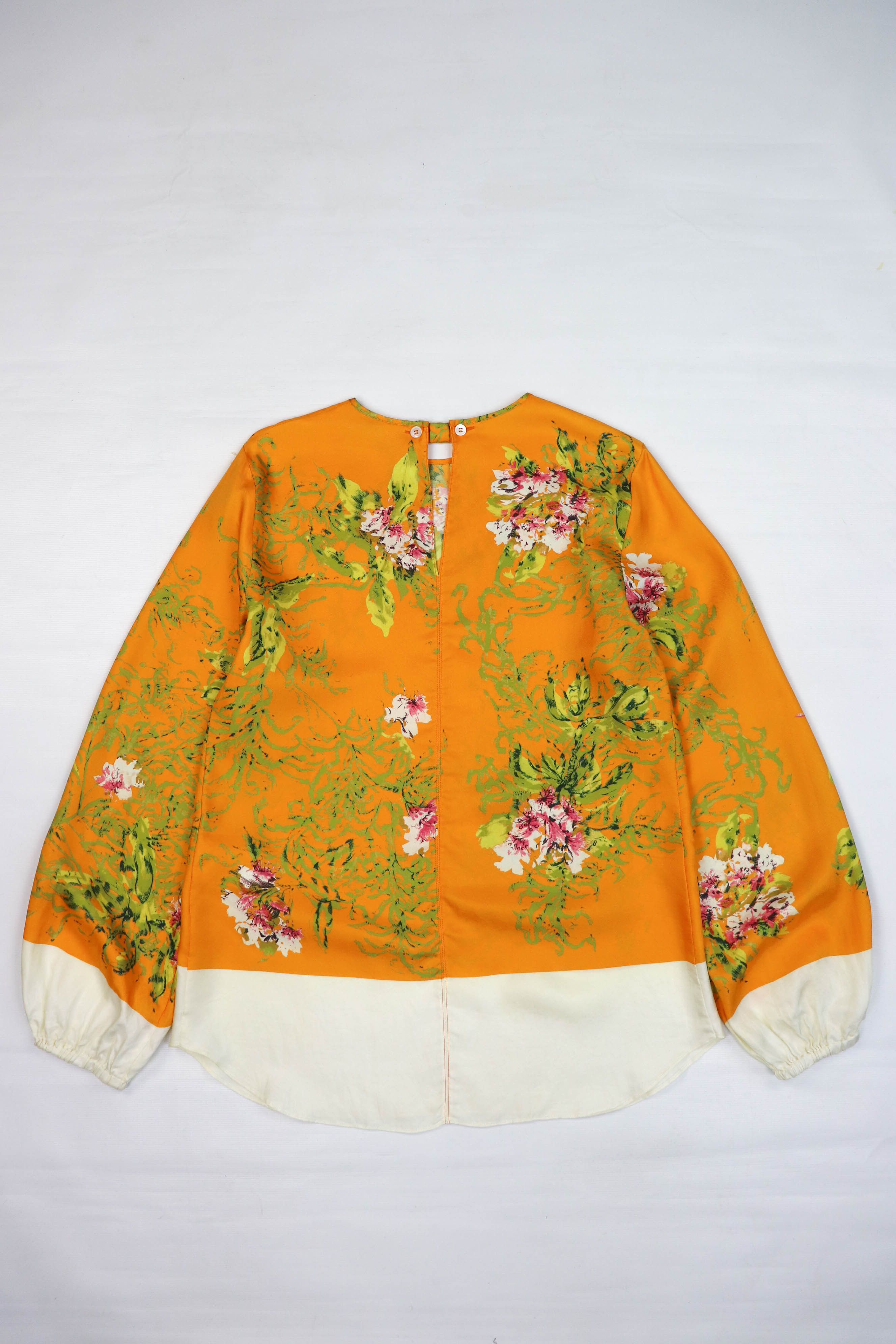 No. 21 No. 21 Yellow Floral Printed Graphics Silk LS Blouse Shirt Size S / US 4 / IT 40 - 2 Thumbnail