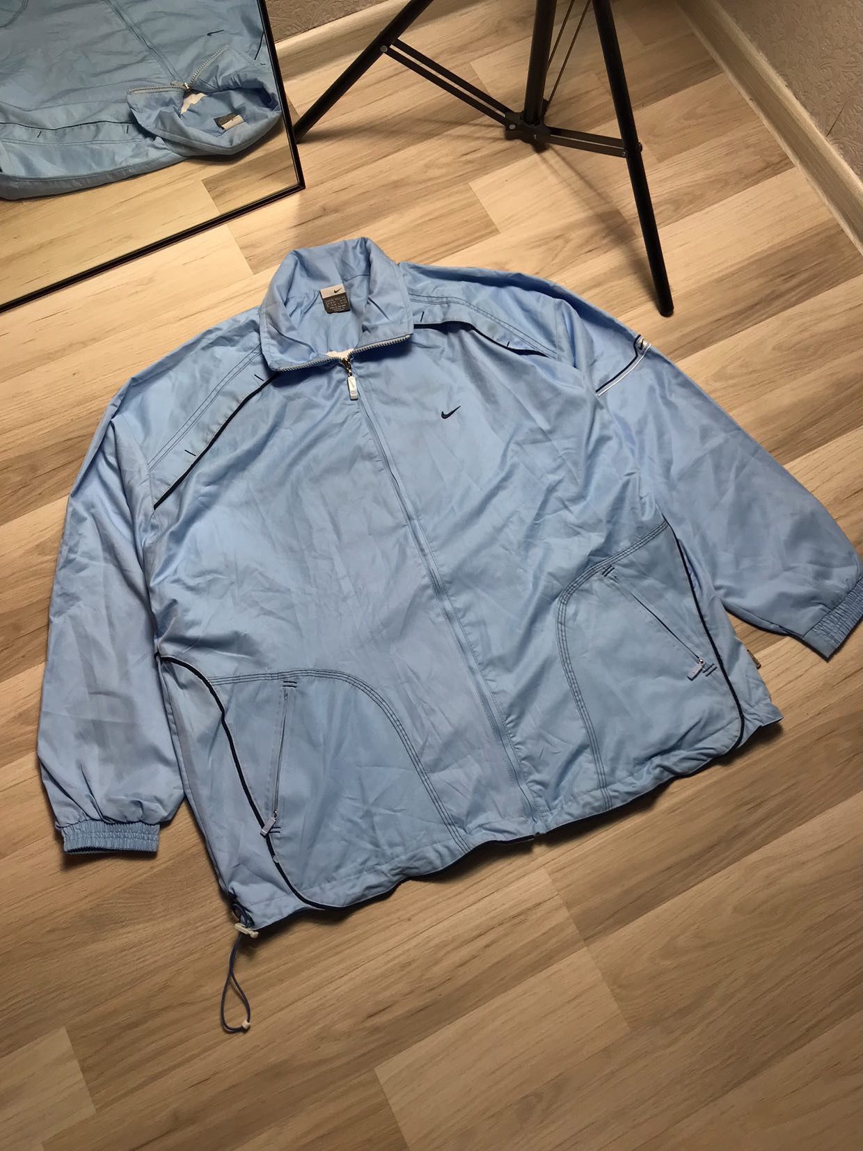 Nike × Vintage Vintage Nike track suit size XXL logo blue Y2K drill pants Size US XXL / EU 58 / 5 - 2 Thumbnail