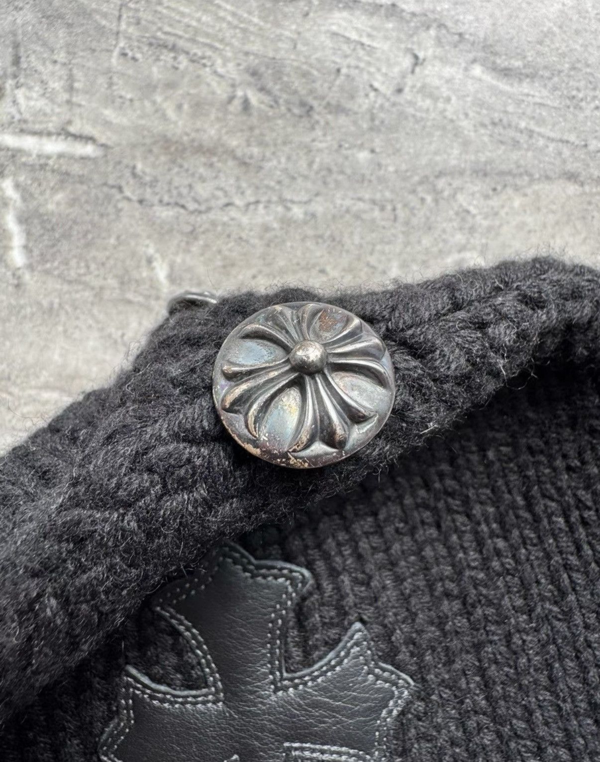 Chrome Hearts Chrome Hearts Cross Leather Multi-Silver Buckle Beanie Size ONE SIZE - 5 Thumbnail