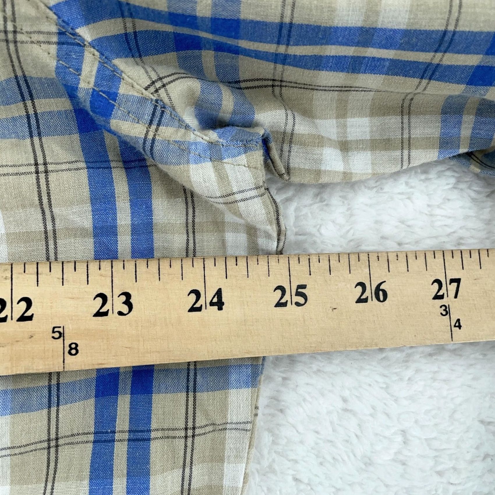 Wrangler Wrangler Shirt Mens XL Colorful Plaid Long Sleeve Button-Up Western Pearl Snap Casual Outdoor Pocket Cotton Polyester Multicolor Size US XL / EU 56 / 4 - 5 Thumbnail