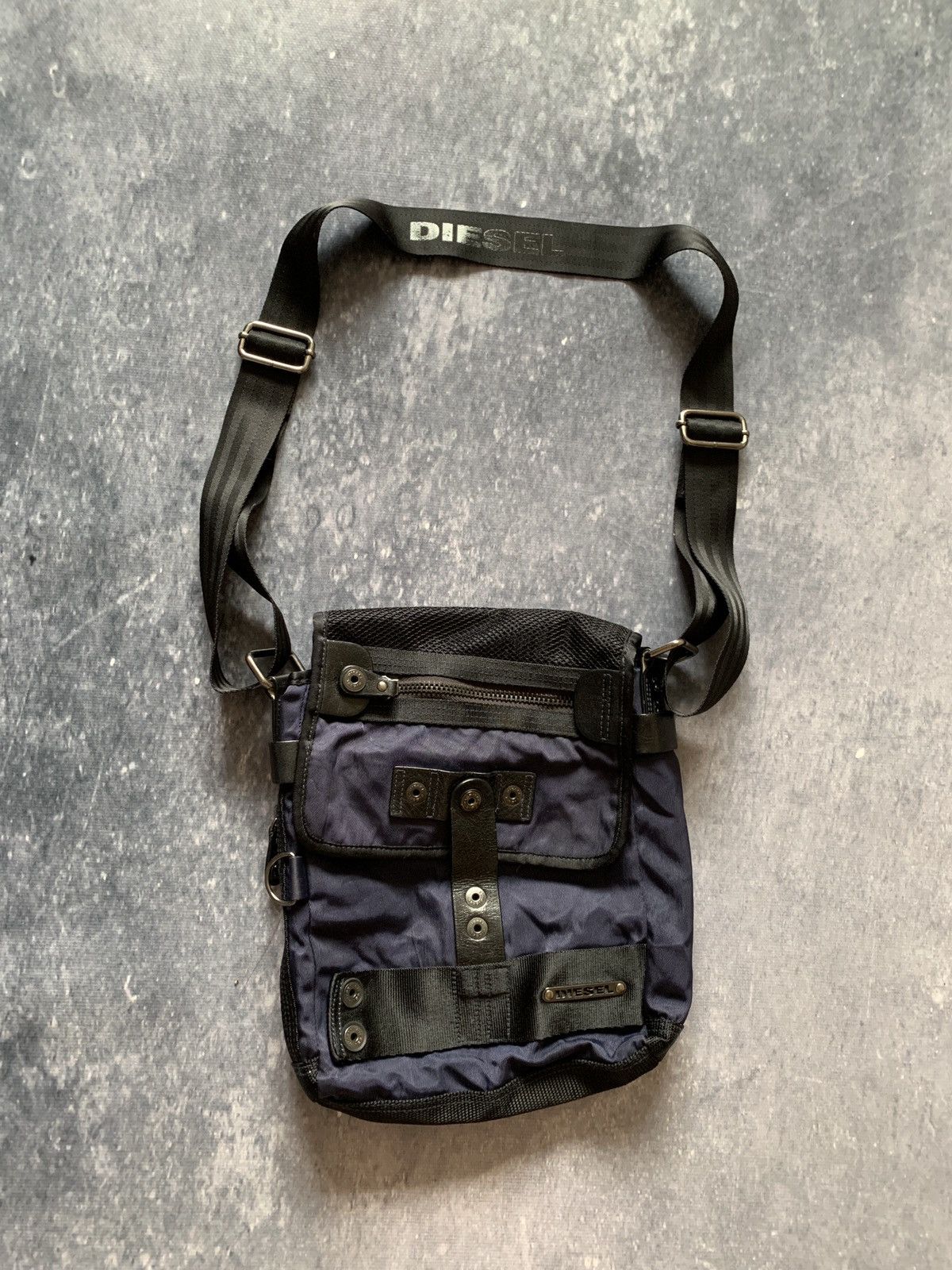 Diesel Vintage Diesel Messenger Bag Multipocket Avant-Garde Y2K