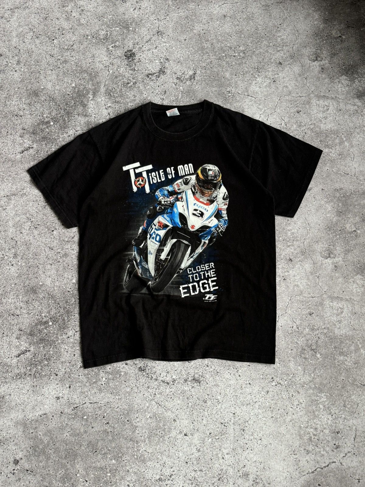 Vintage Vintage moto Racer TT closer to the edge black t-shirt Size US L / EU 52-54 / 3 - 1 Thumbnail