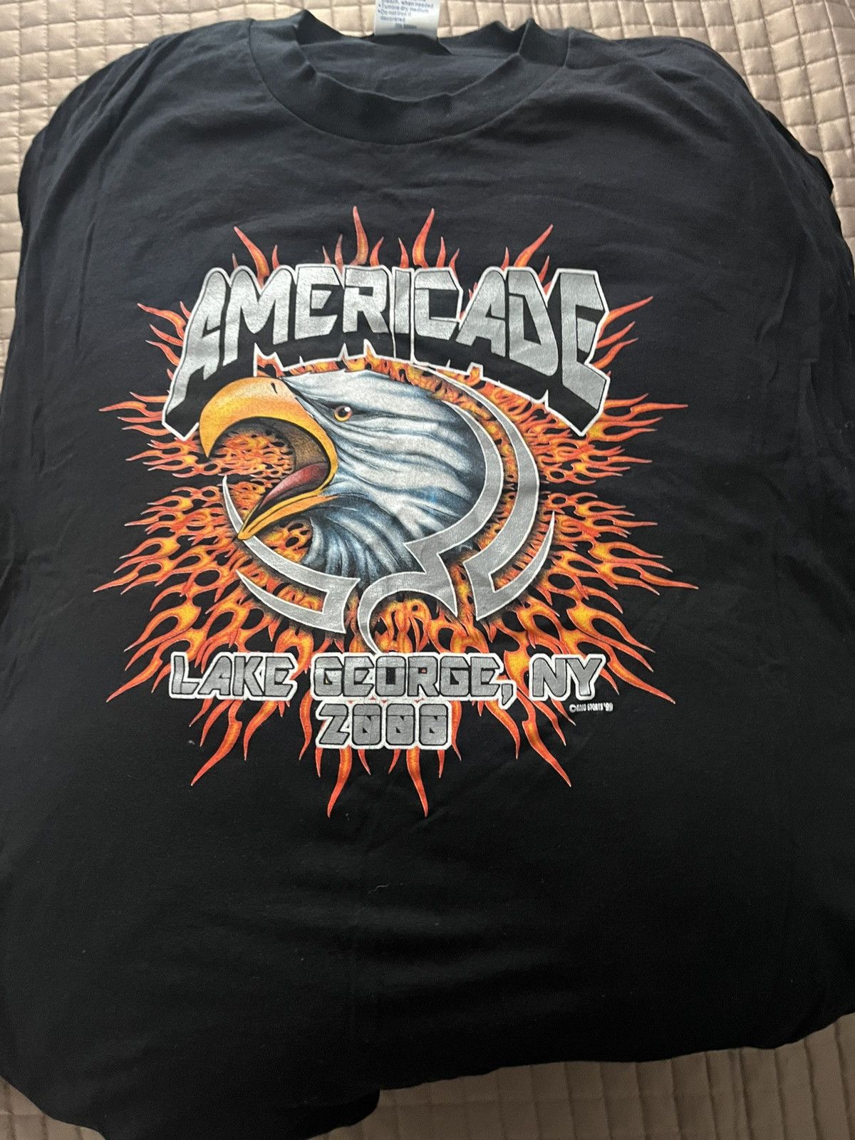 Hanes Vintage Harley Americade Bike Rally Lake George NY T Shirt Size US L / EU 52-54 / 3 - 1 Thumbnail