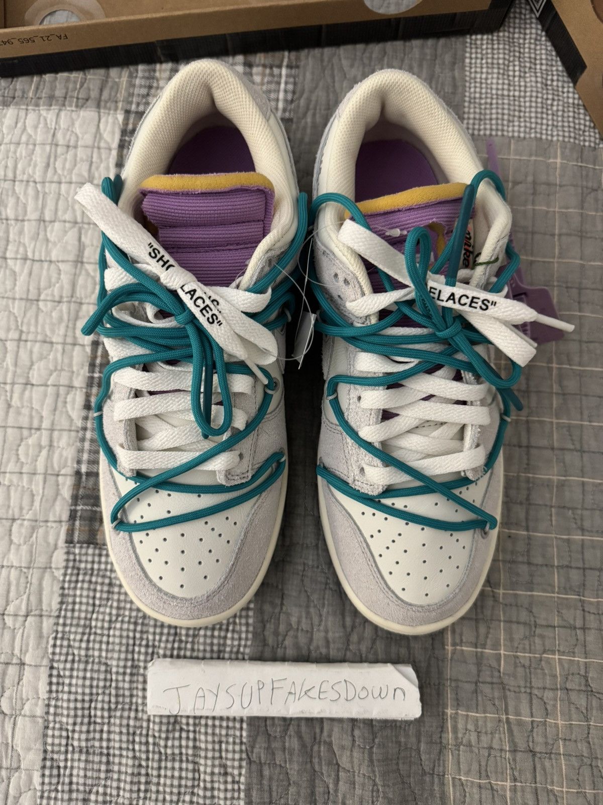 Nike Nike Dunk Low Off-White Lot 36 Size 8.5 DS Shoes Size US 8.5 / EU 41-42 - 5 Thumbnail