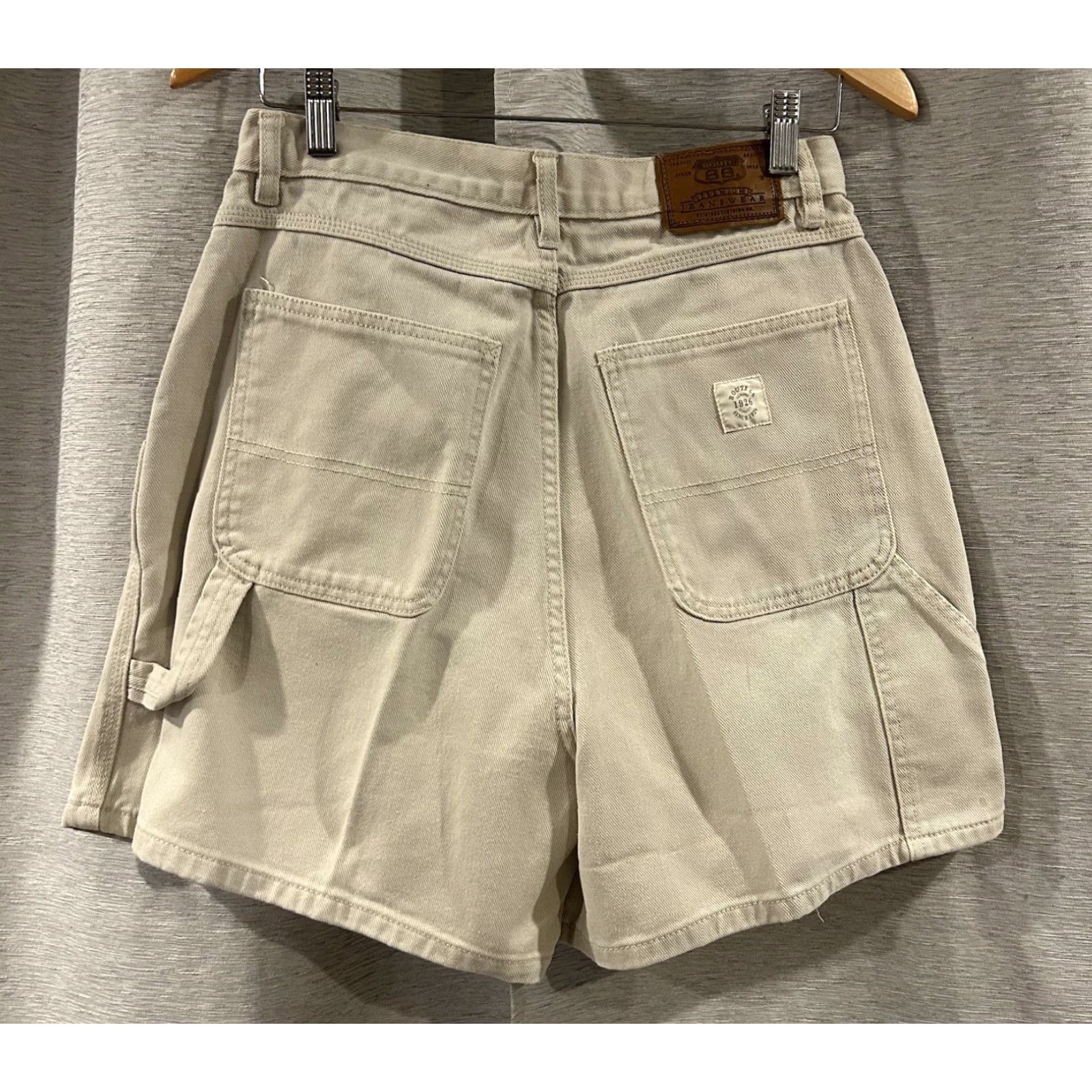 Route 66 Route 66 Denim Shorts Women's 11/12 High Rise Mom Carpenter 5-Pocket Tan Denim Short Casual Vintage 80s 90s Hip Hop Hippie Retro Beach Girls Womens Size 32" / US 10 / IT 46 - 3 Thumbnail