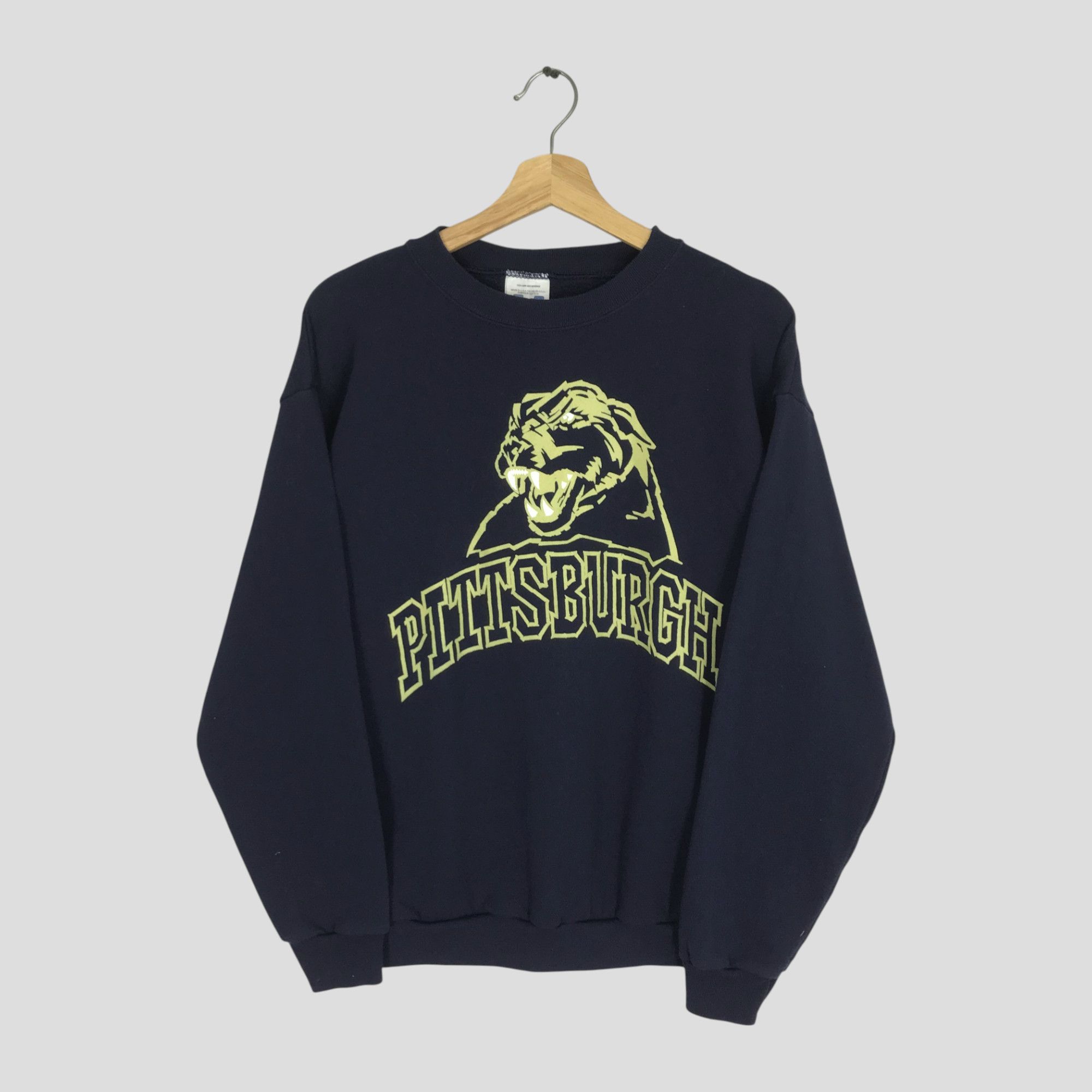 Vintage Vintage 90's Pittsburgh Navy Blue Sweatshirt - 473 Size US M / EU 48-50 / 2 - 3 Thumbnail