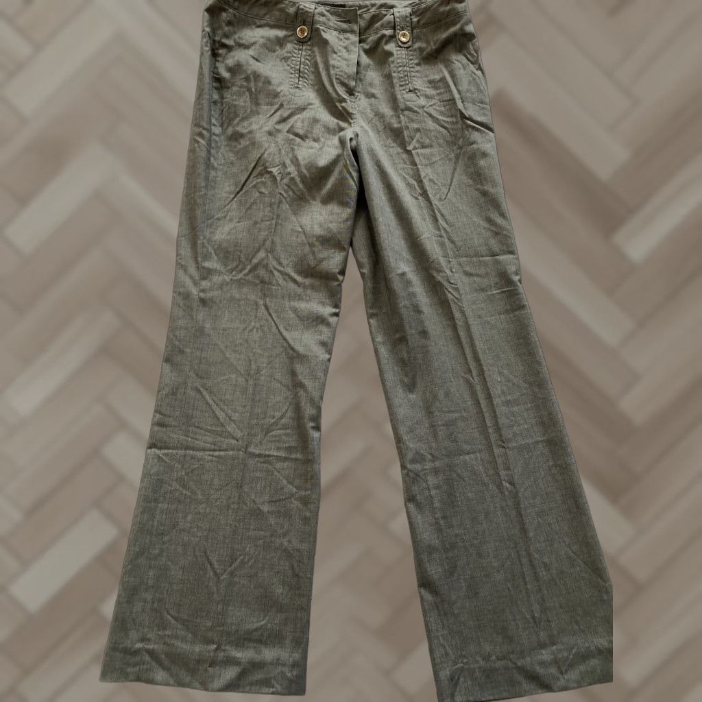 Vintage Sharagano Dress Pants Women Gray 12 Pants/ 17-26 Dress Pants Work 32 in Inseam Womens Mens? Size 34" / US 12 / IT 48 - 1 Thumbnail