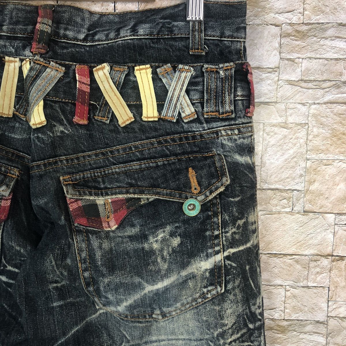 Japanese Brand Antful Double Waist Blue rare Denim Pants #A364 Size US 31 - 21 Thumbnail