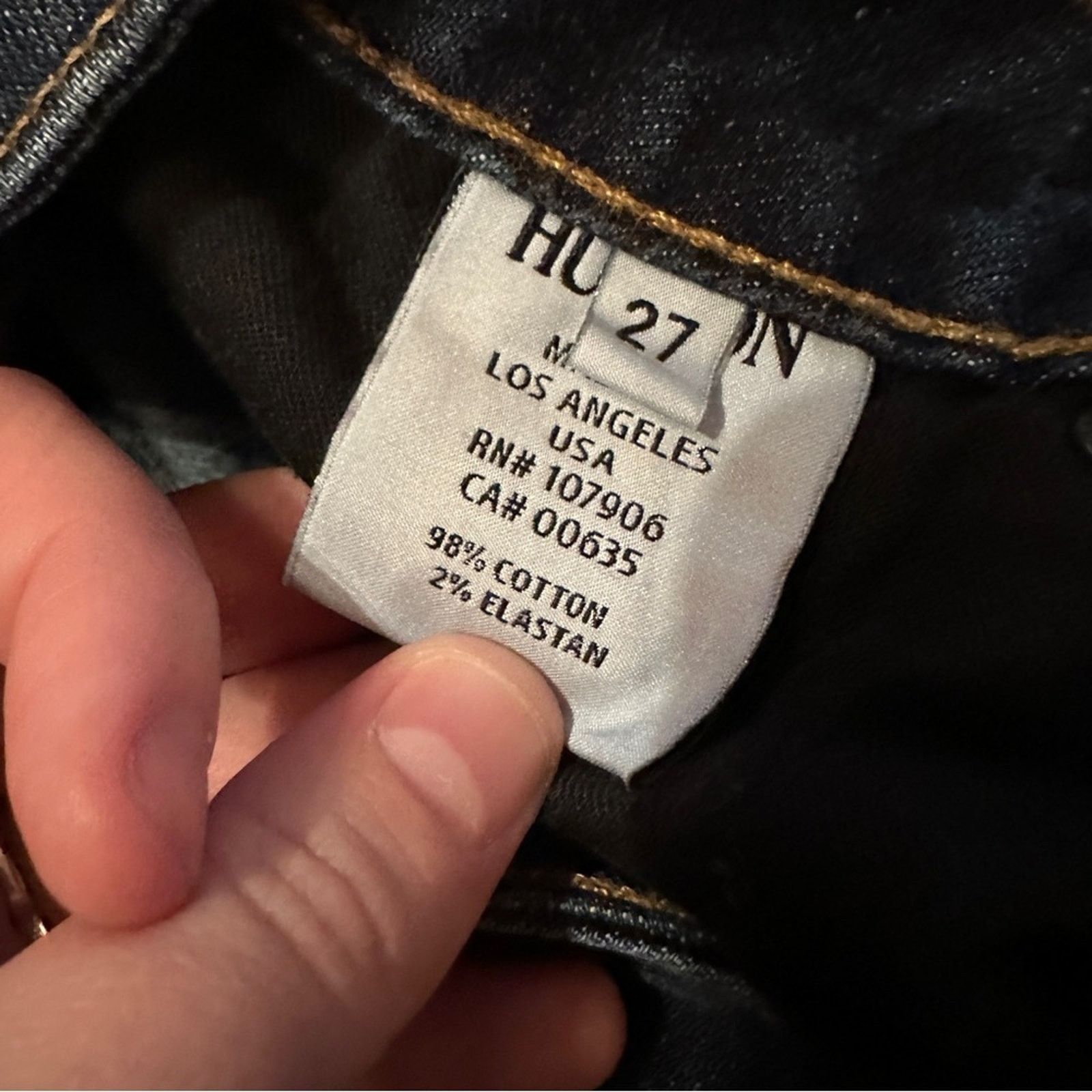 Hudson Hudson Carly Mid Rise Straight Leg Dark Wash Jeans Size 27 Size 27" / US 4 / IT 40 - 7 Thumbnail