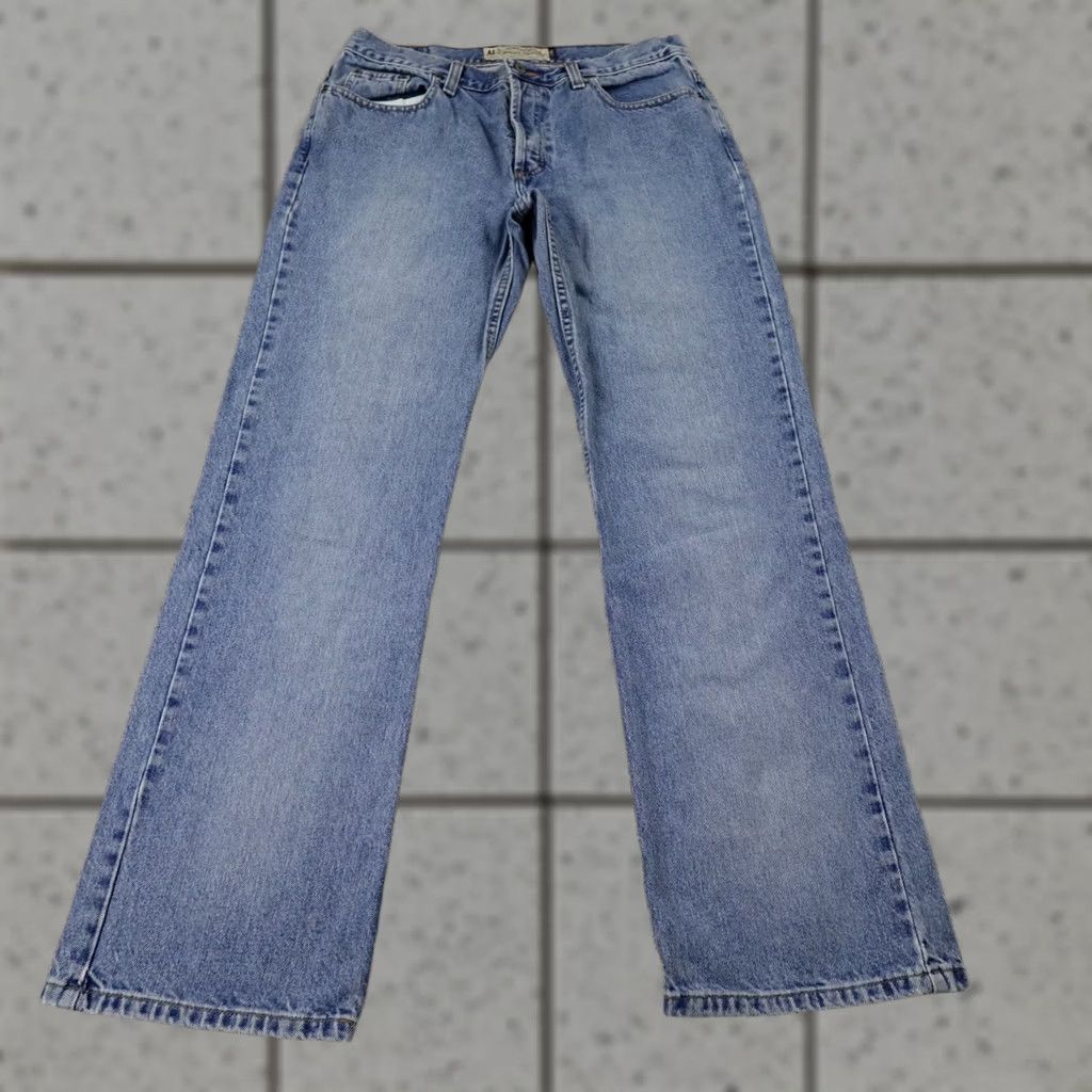 American Eagle Outfitters VTG American Eagle Jeans Womens 12 Dark Blue Denim High Rise Boot 90s Y2K Jeans Womens 12 Tall Blue 5-Pocket Design Mens? Size 34" / US 12 / IT 48 - 1 Thumbnail