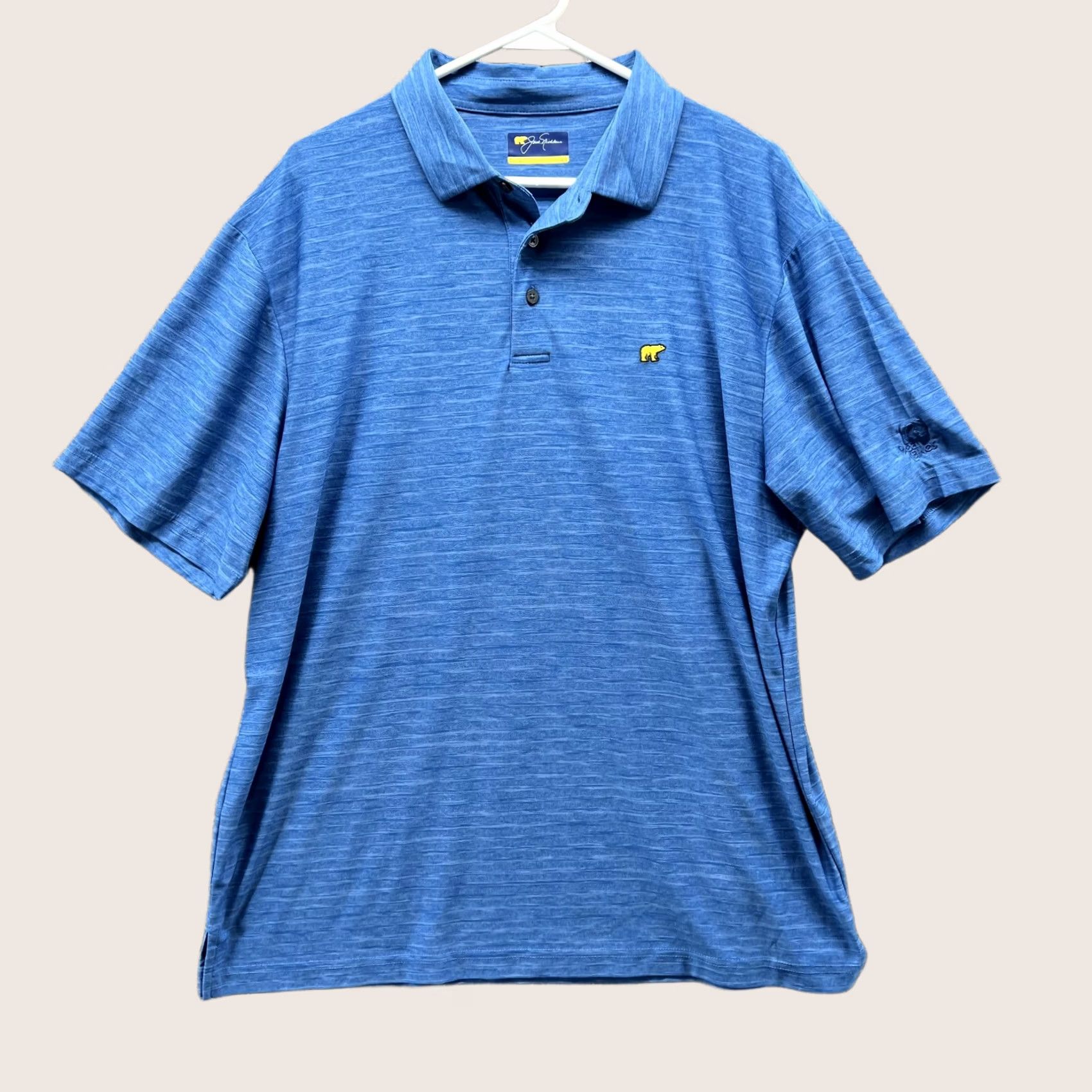Vintage VINTAGE Jack Nicklaus Polo Shirt Men Large Heather Blue Bear Lakes Polyester Golf Casual Shirt Size US L / EU 52-54 / 3 - 1 Thumbnail