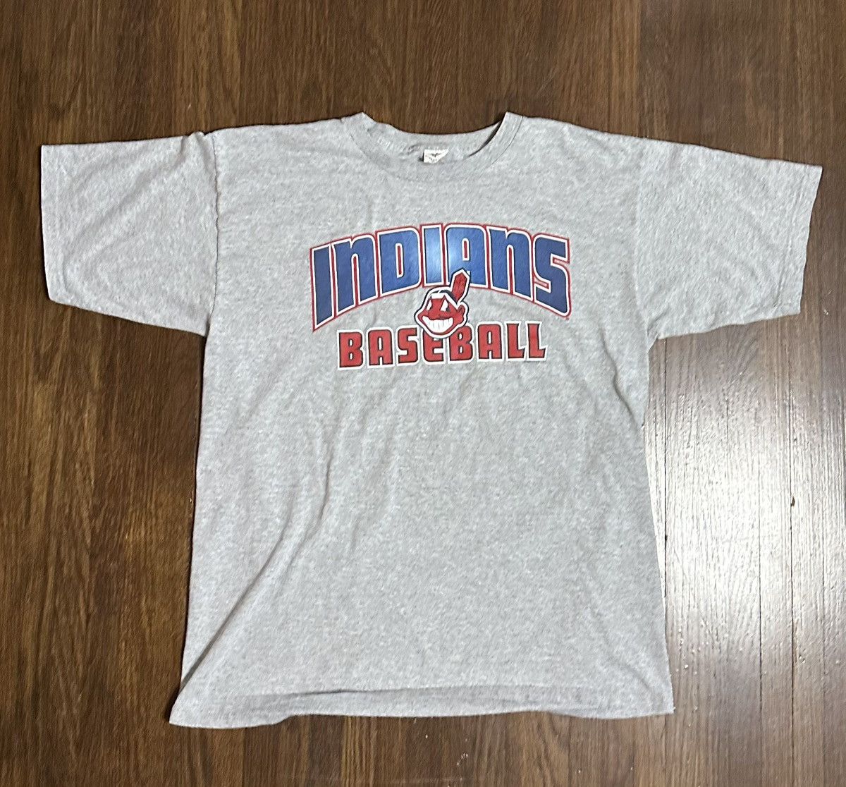 MLB × Vintage 90s Cleveland Indians T-Shirt Size US L / EU 52-54 / 3 - 1 Thumbnail